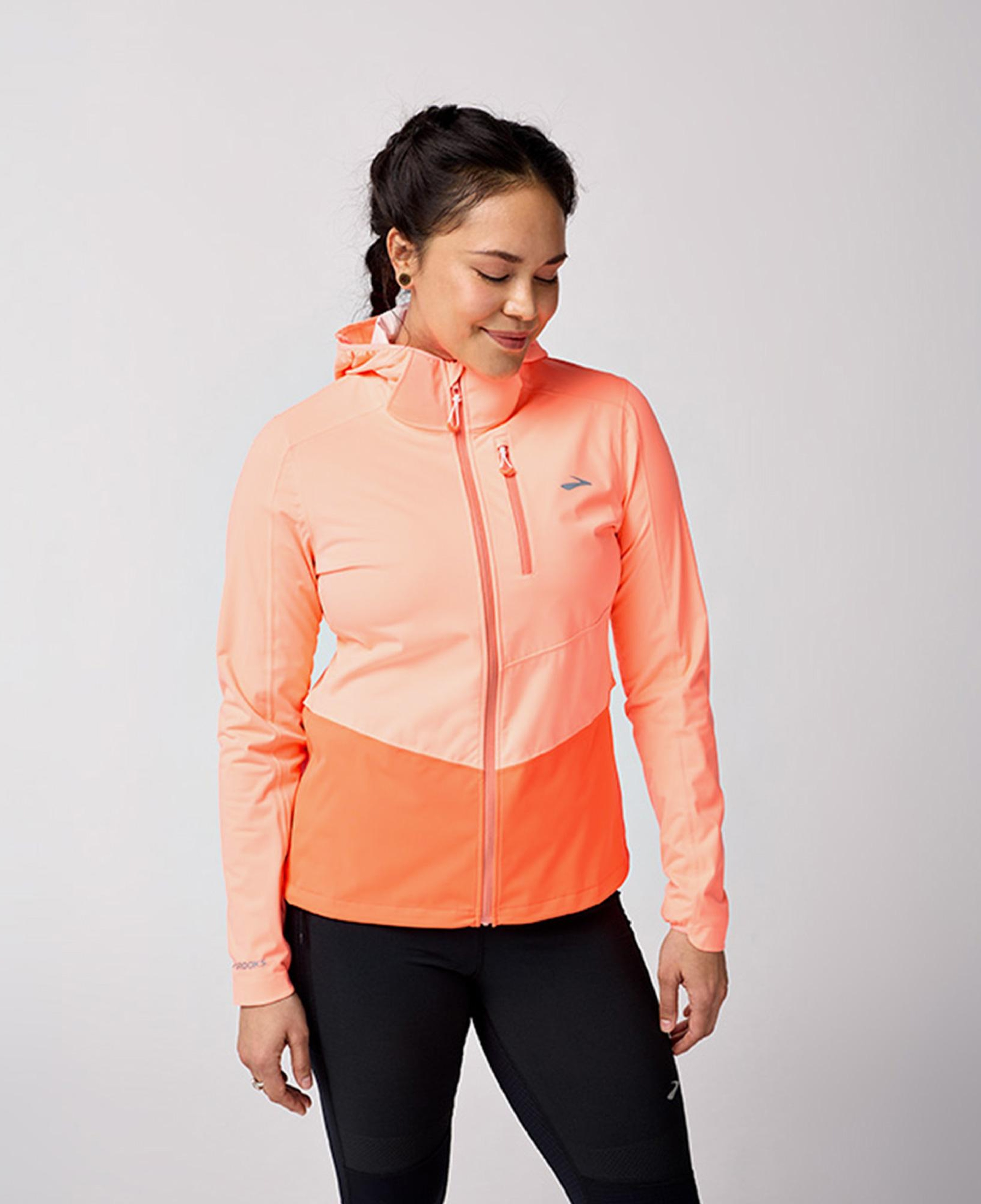 Brooks High Point Waterproof 2 Kadın Turuncu Koşu Ceketi