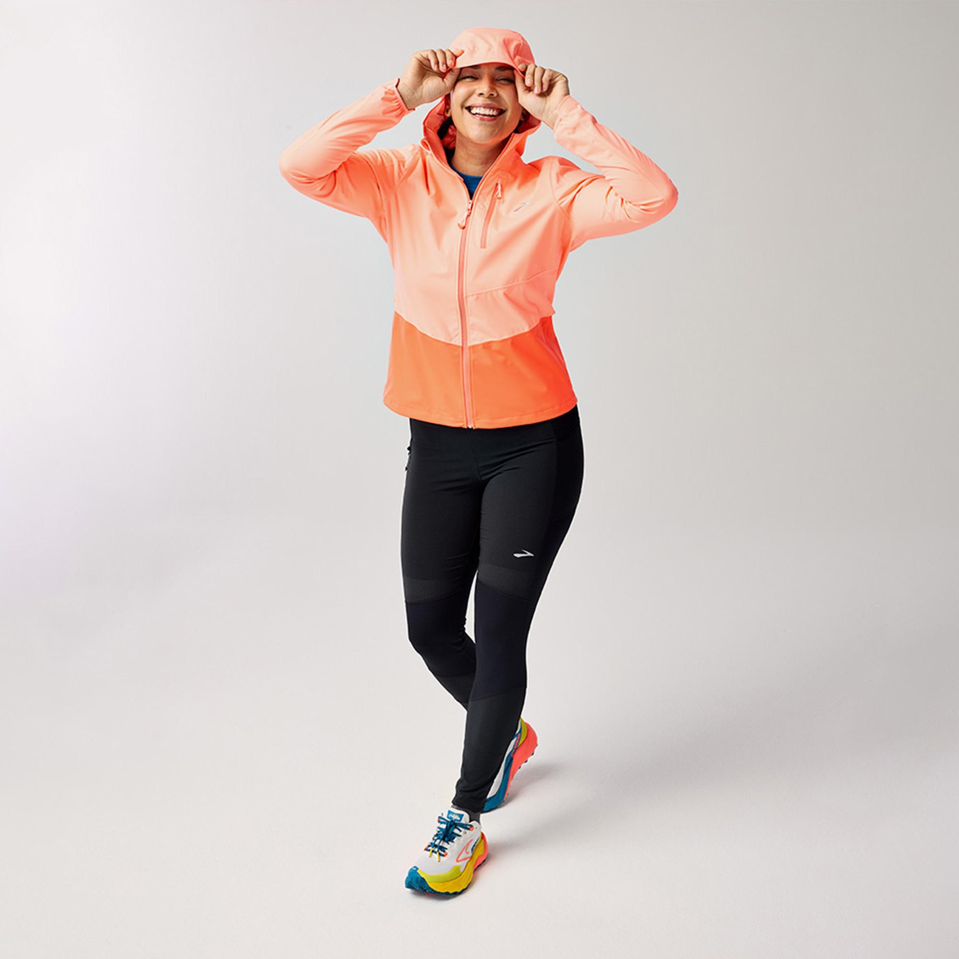 Brooks High Point Waterproof 2 Kadın Turuncu Koşu Ceketi