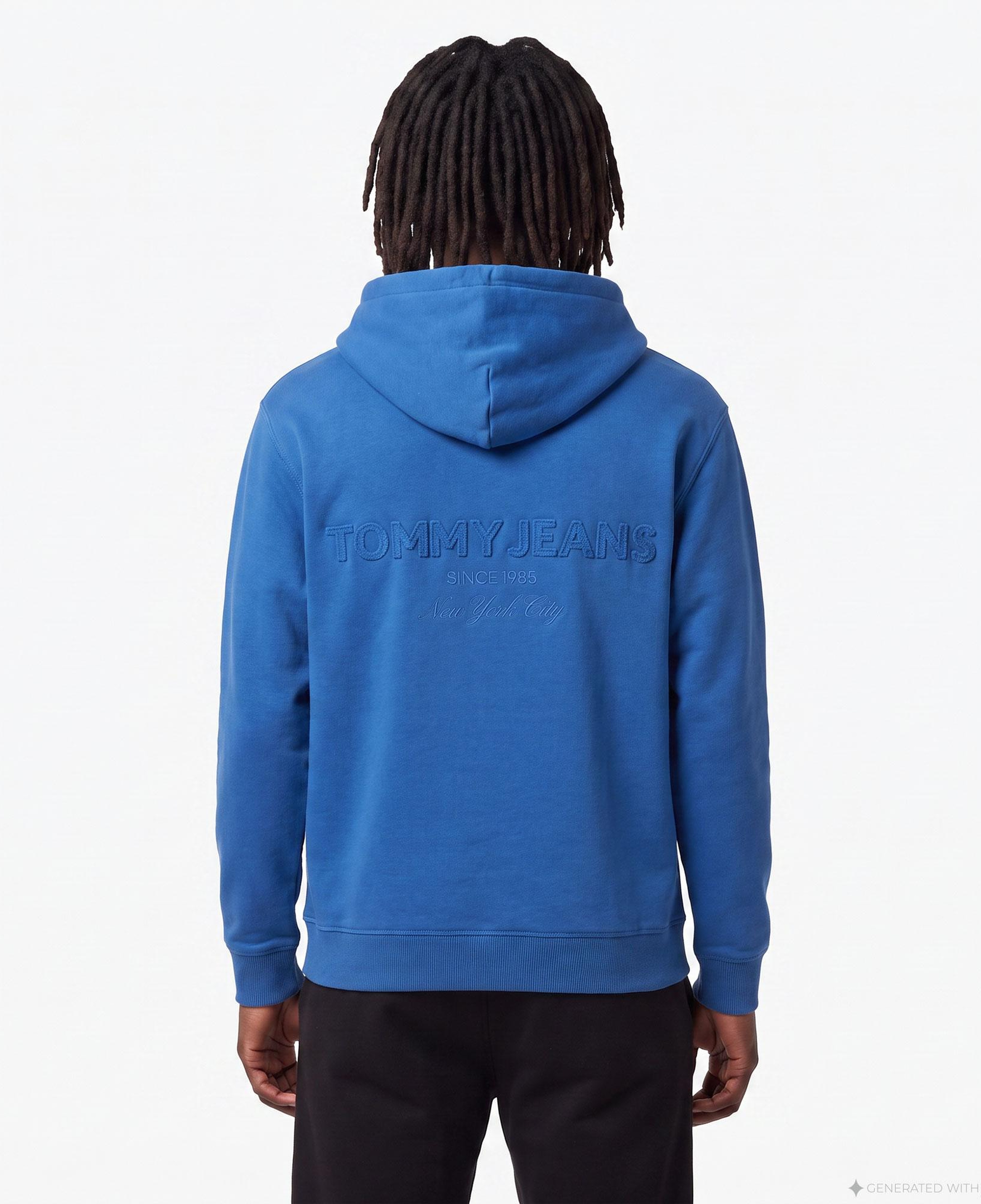 Tommy Hilfiger Reg New Classics Erkek Mavi Sweatshirt