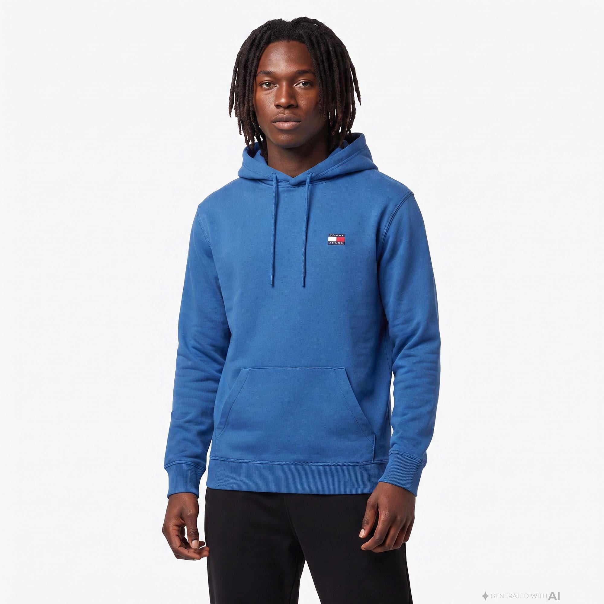 Tommy Hilfiger Reg New Classics Erkek Mavi Sweatshirt