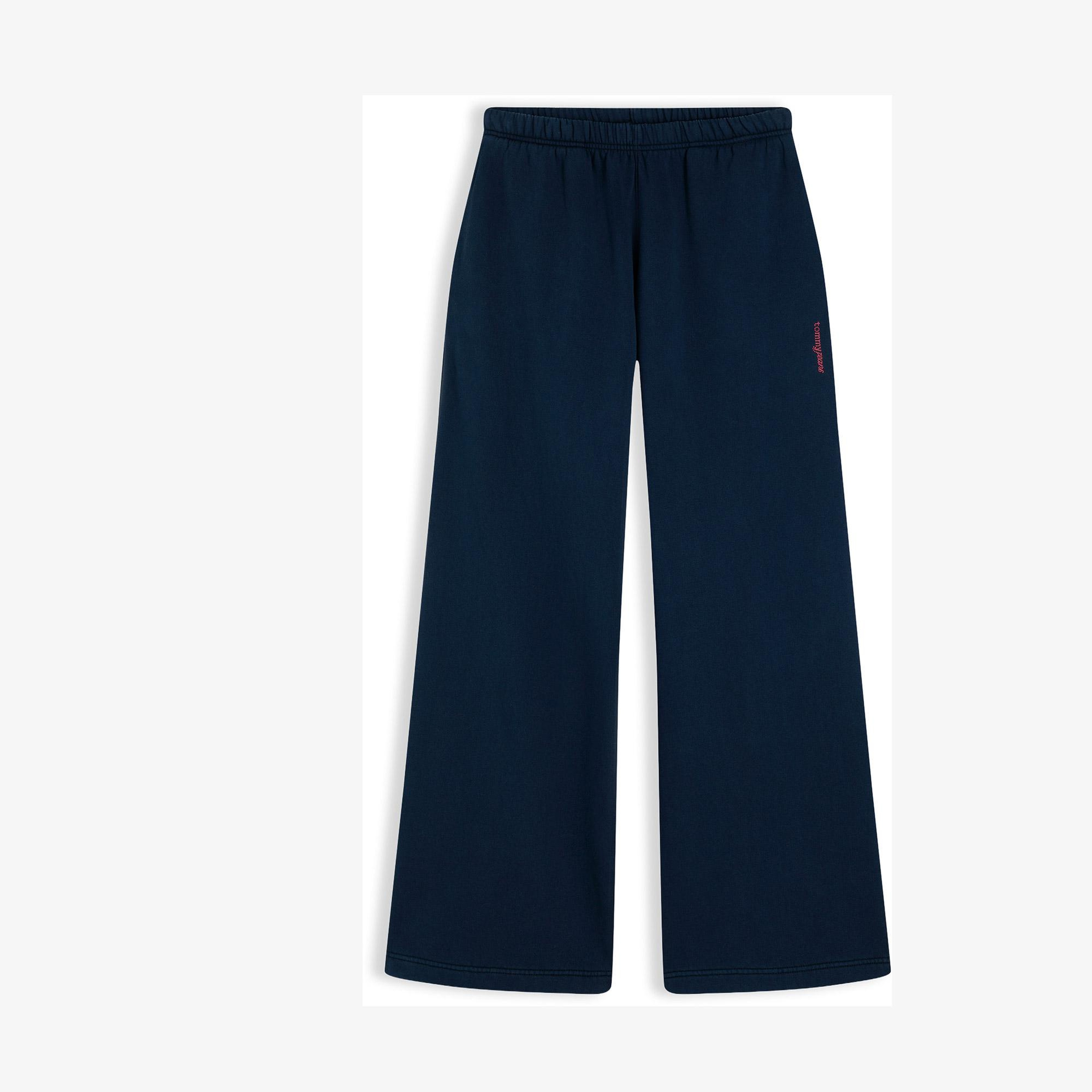 Tommy Hilfiger Wide Leg Script Kadın Lacivert Eşofman Altı