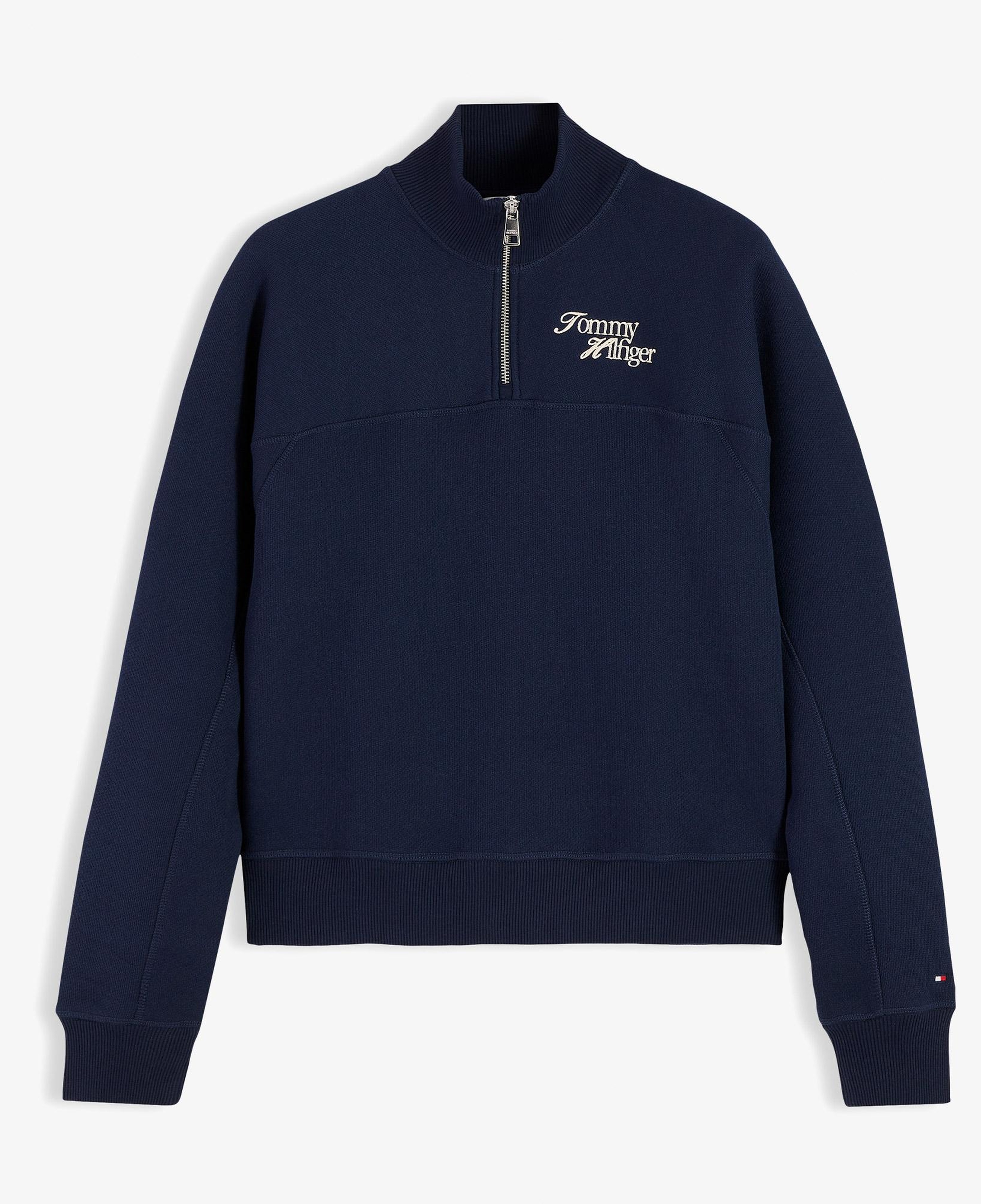 Tommy Hilfiger Script Half Kadın Lacivert Sweatshirt