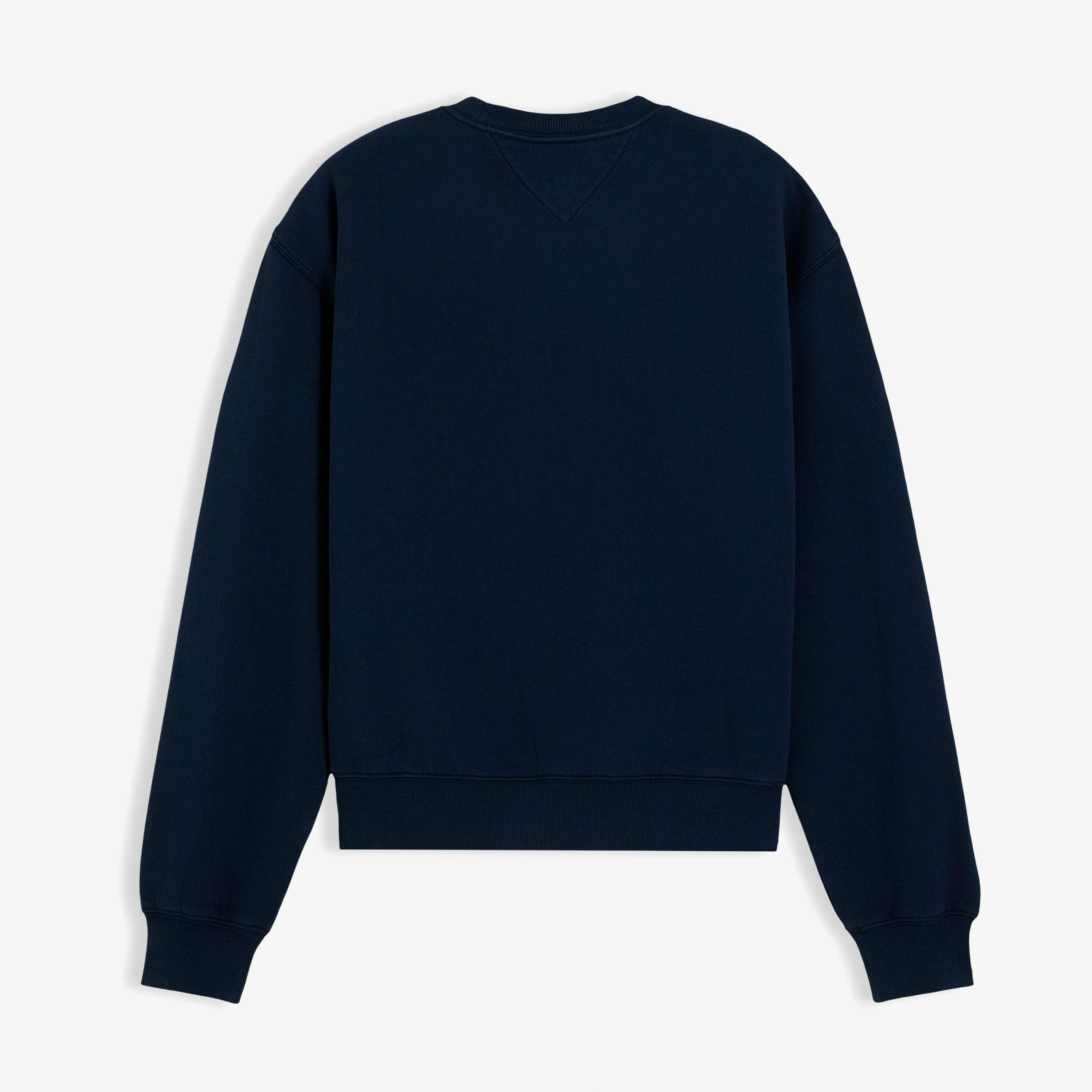 Tommy Hilfiger Badge Crew Kadın Lacivert Sweatshirt
