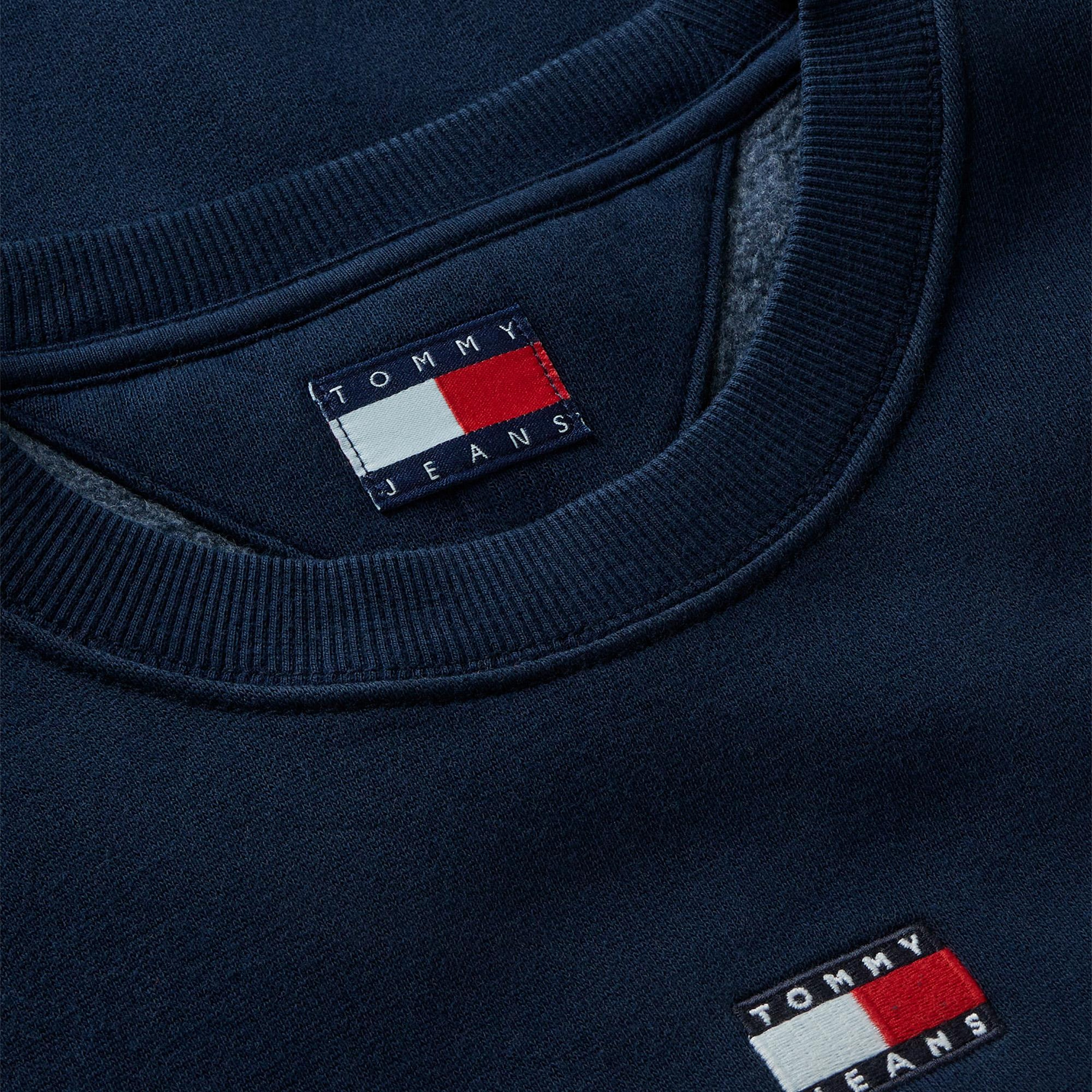 Tommy Hilfiger Badge Crew Kadın Lacivert Sweatshirt