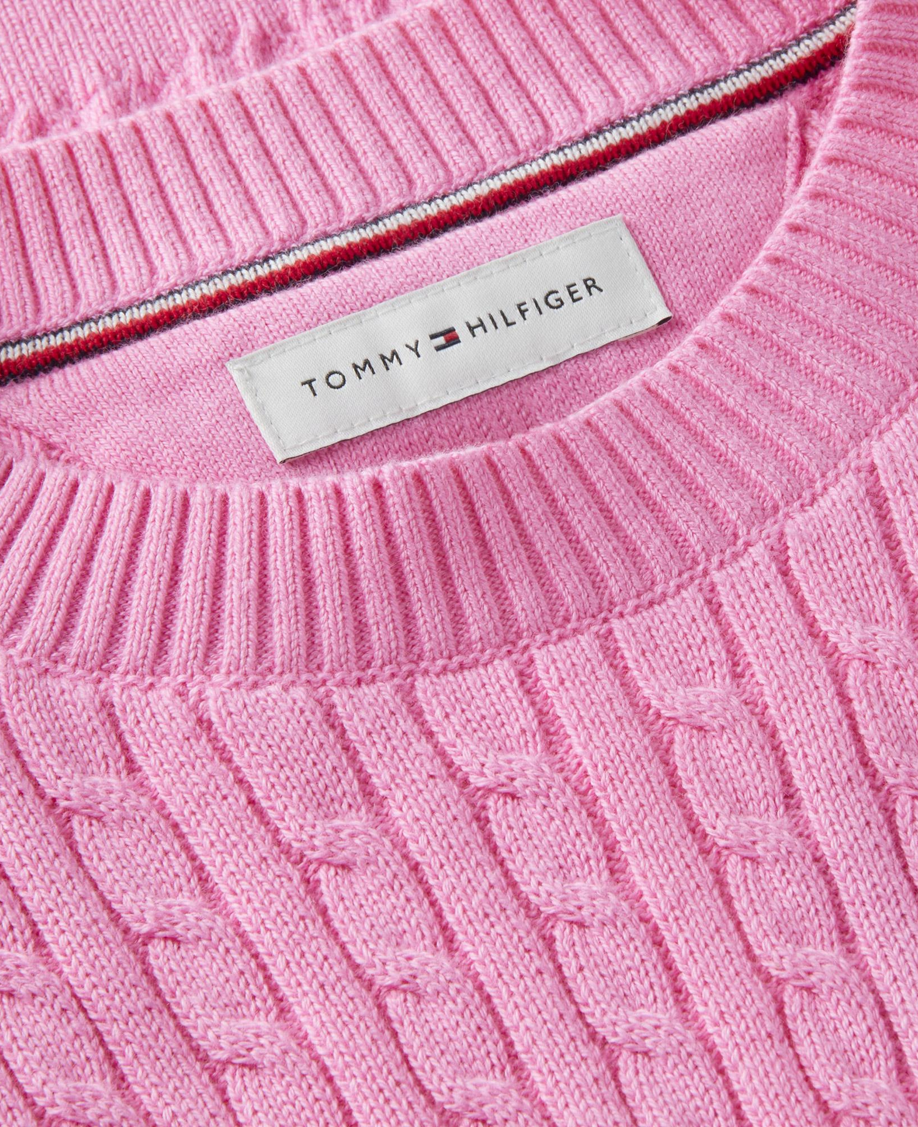 Tommy Hilfiger Cable Çocuk Pembe Triko