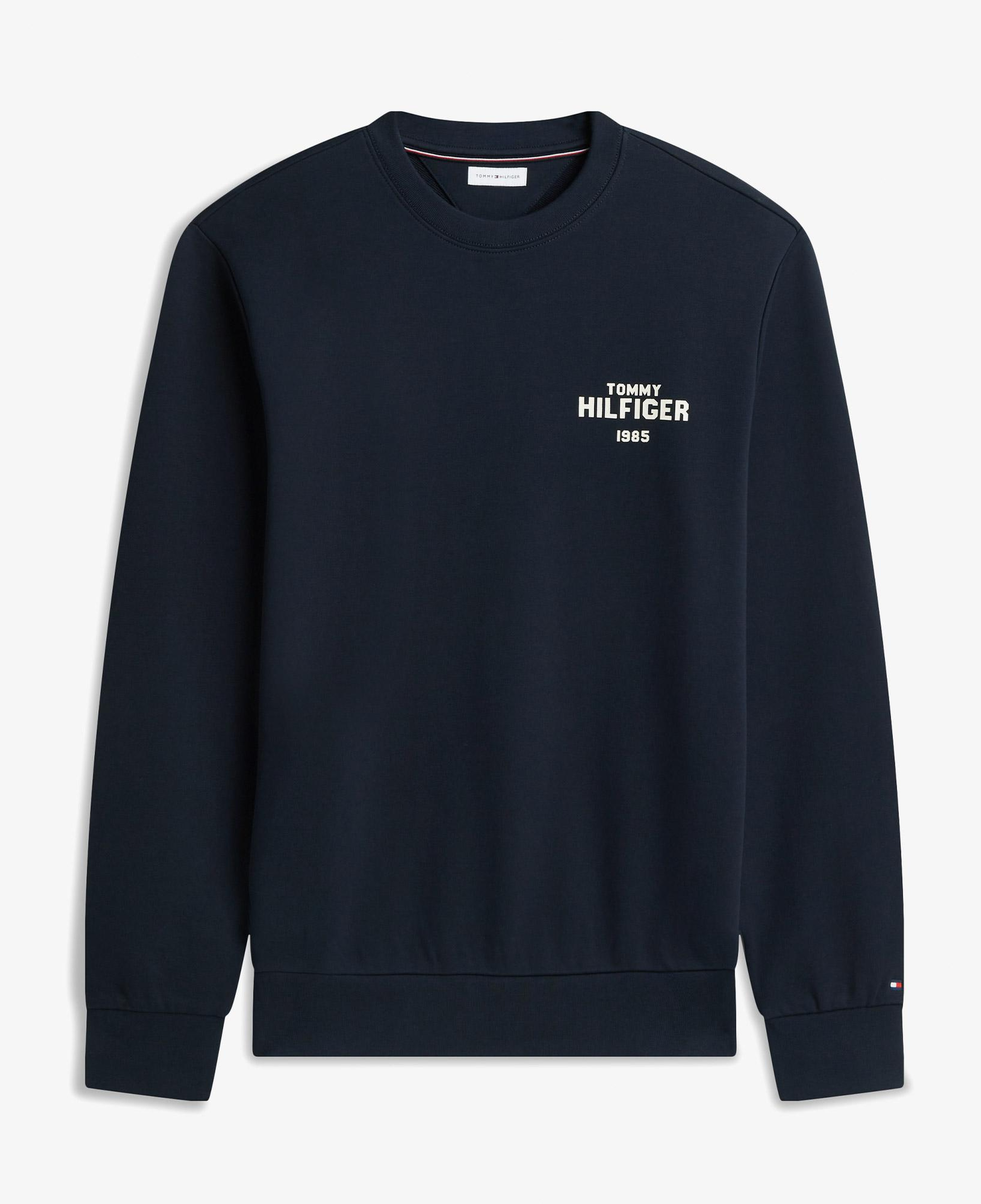 Tommy Hilfiger 1985 Terry Crew Erkek Lacivert Sweatshirt