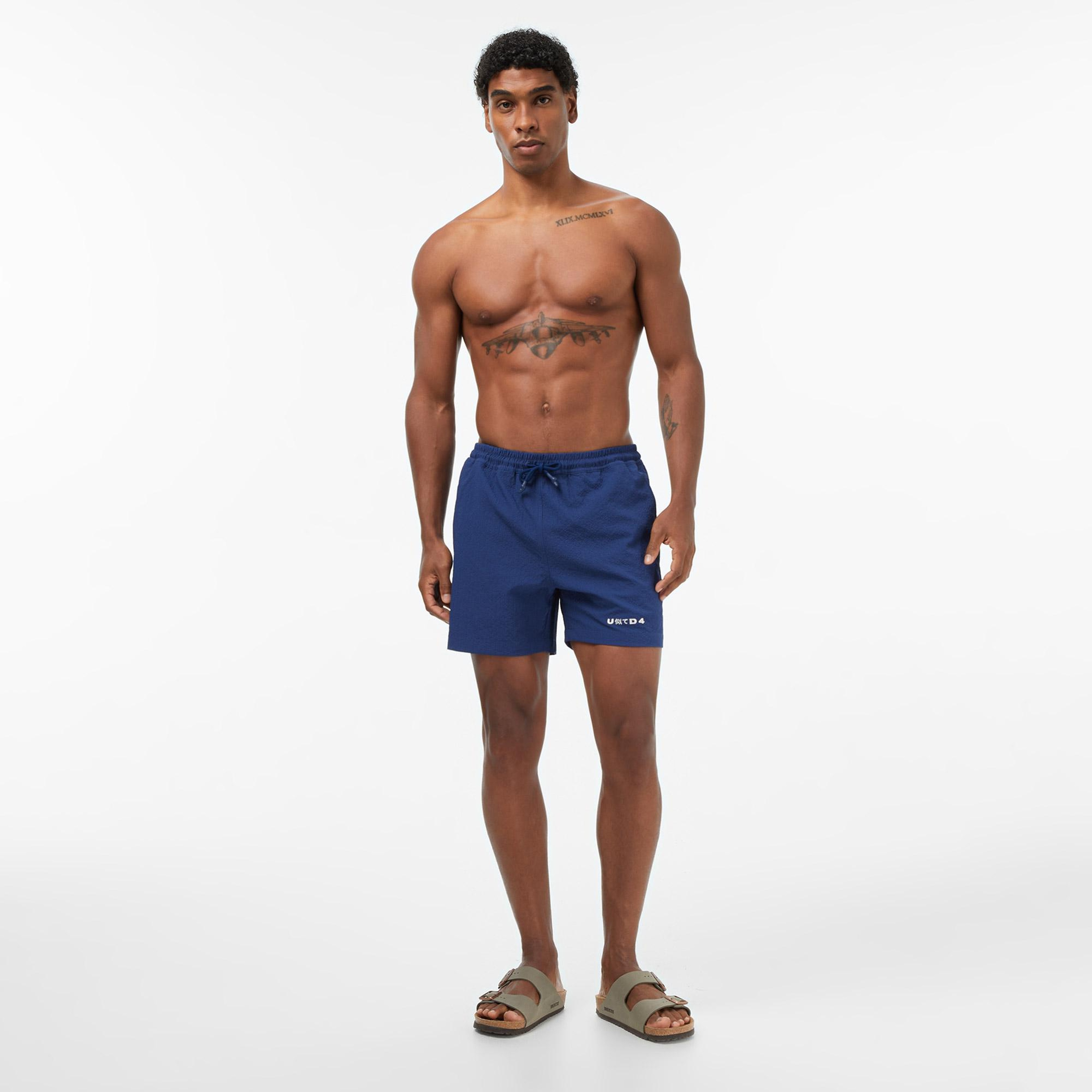 UNITED4 Regular Fit Erkek Lacivert Deniz Şortu