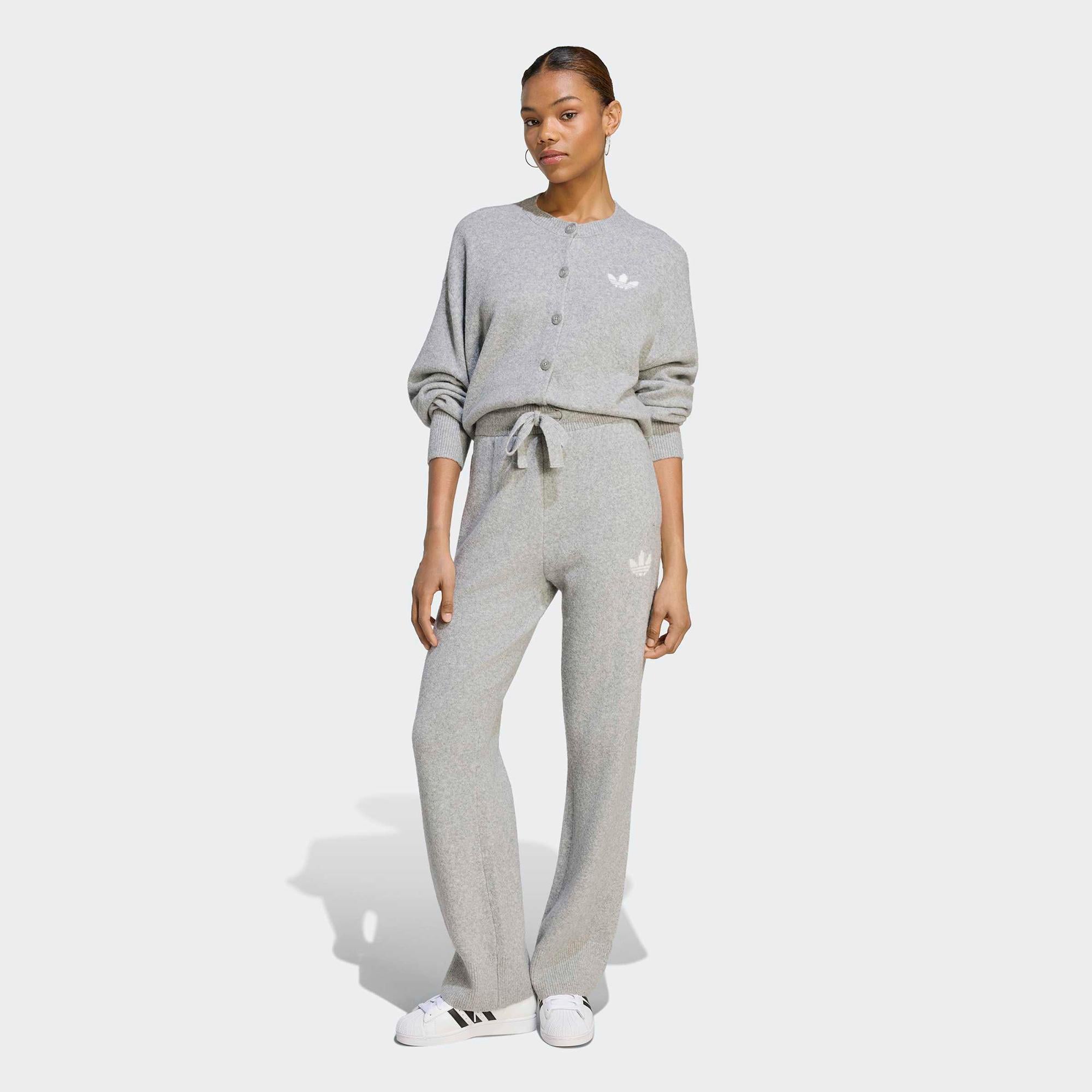 adidas Essentials Knit Kadın Gri Eşofman Altı