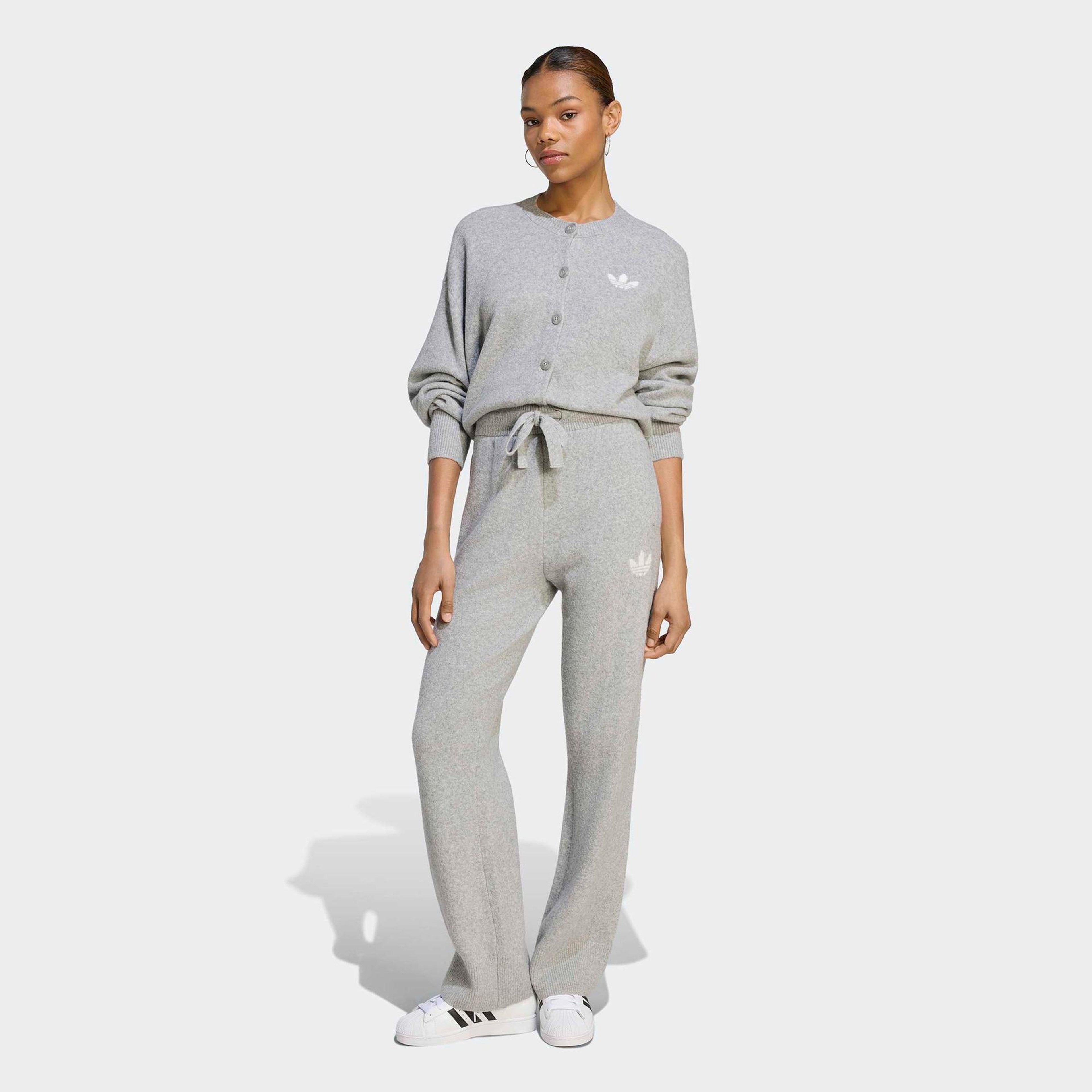 adidas Essentials Knit Kadın Gri Eşofman Altı