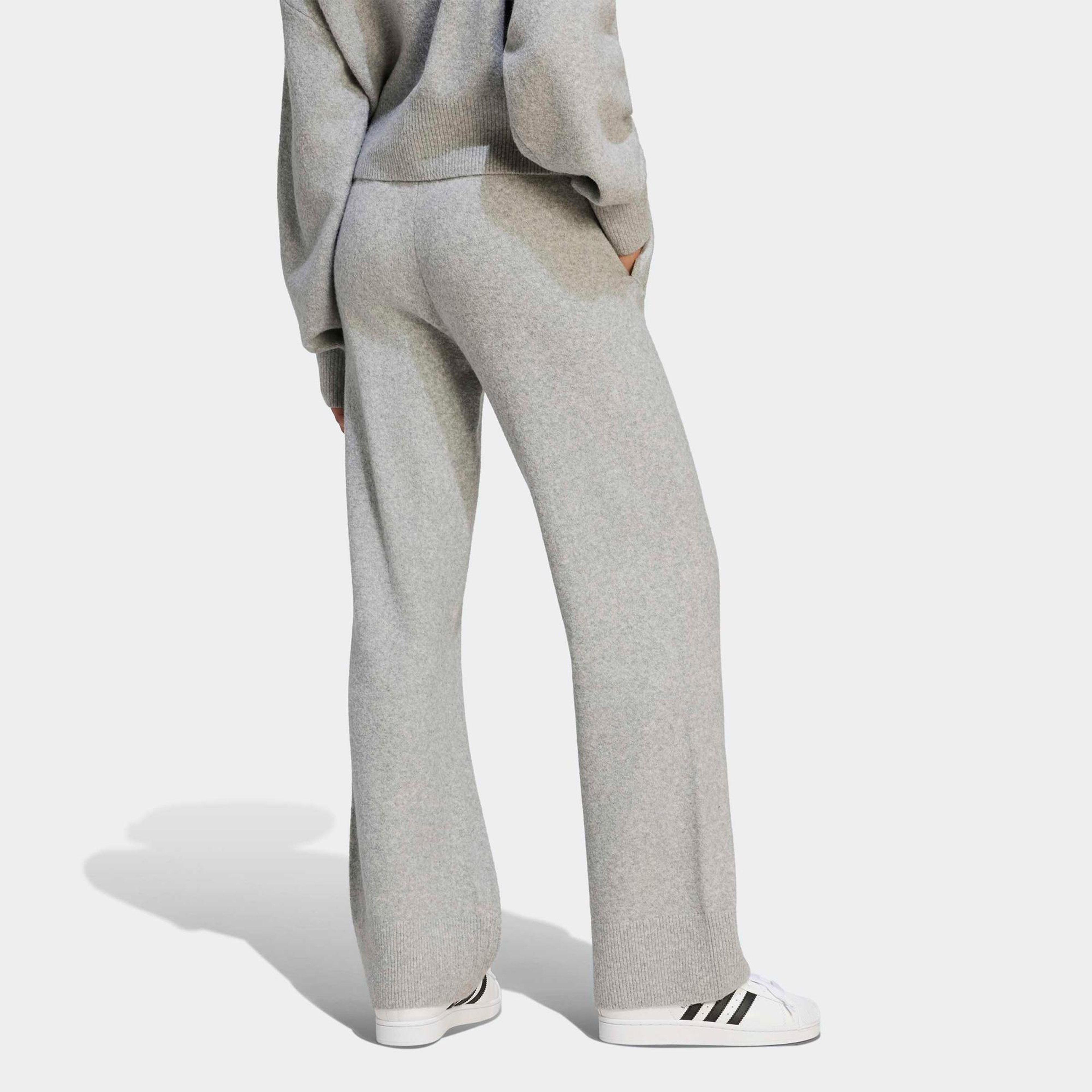 adidas Essentials Knit Kadın Gri Eşofman Altı