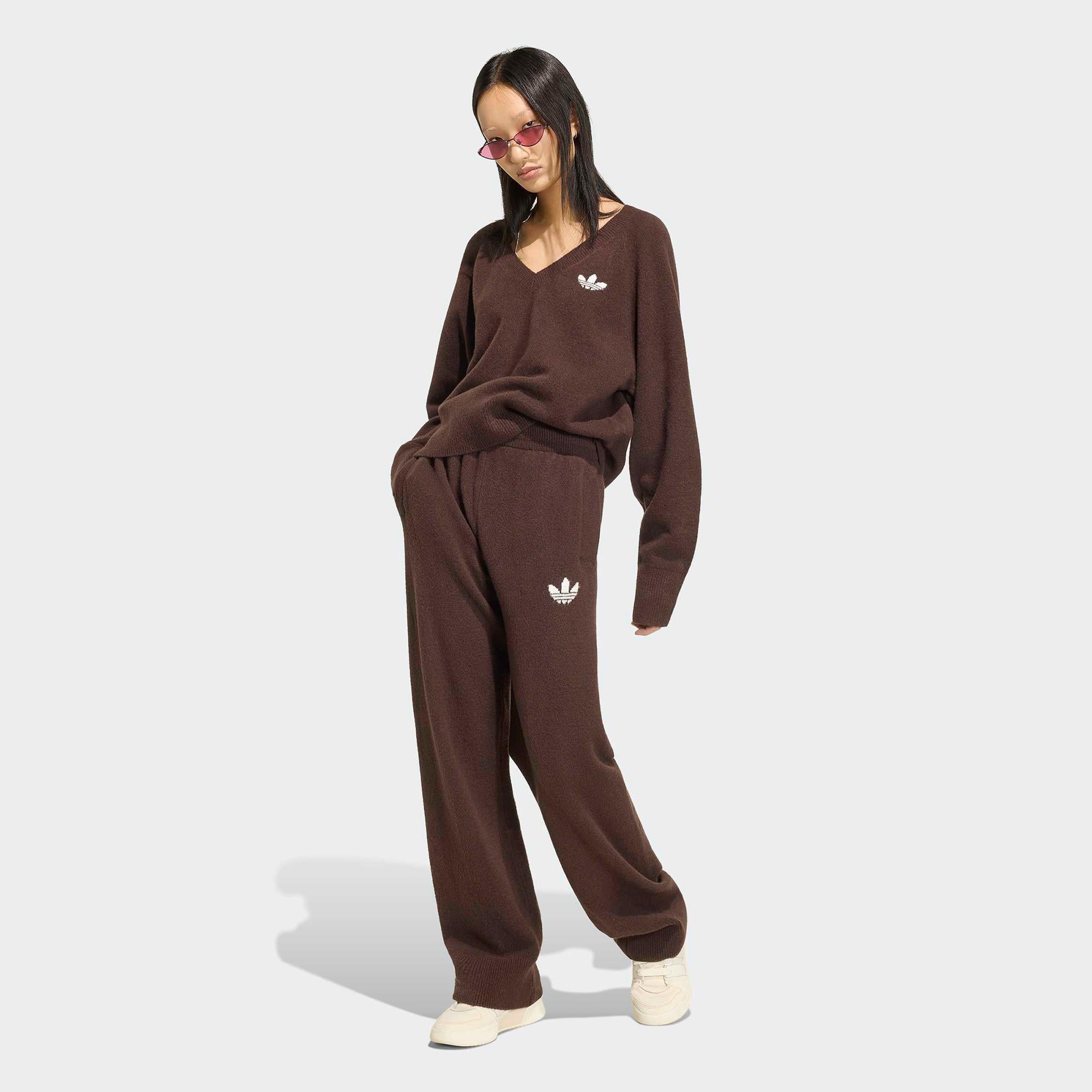 adidas Essentials Knit Kadın Kahverengi Eşofman Altı
