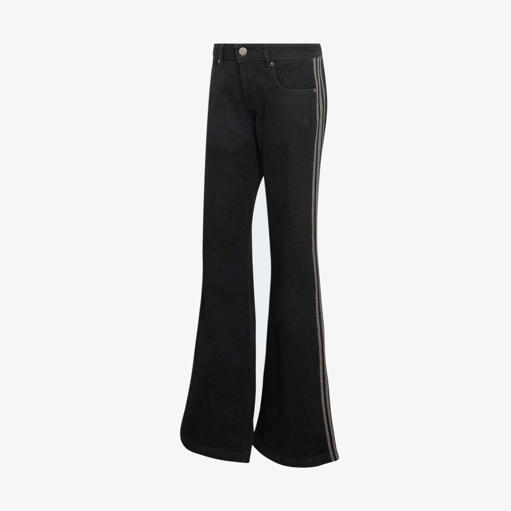 adidas Low Rise Flared Kadın Siyah Jean Pantolon