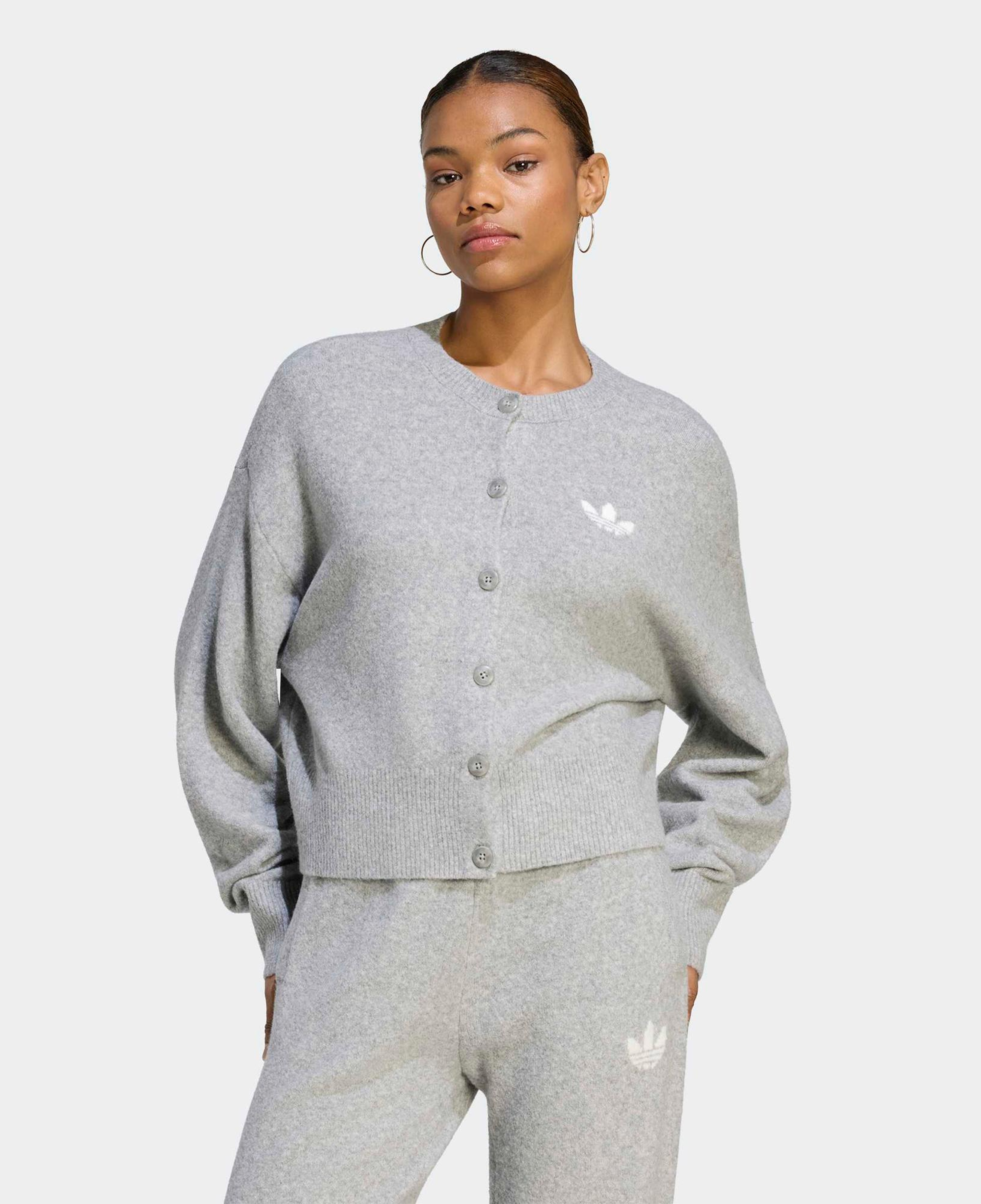 adidas Essentials Cardigan Kadın Gri Hırka