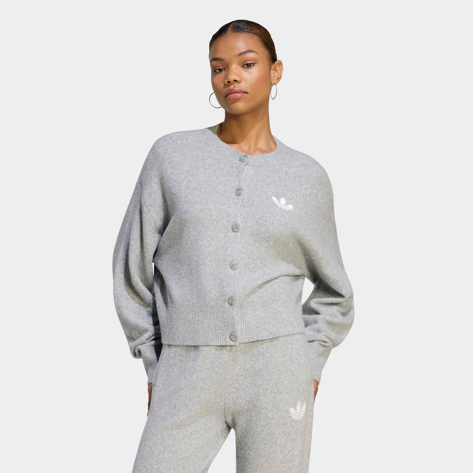 adidas Essentials Cardigan Kadın Gri Hırka