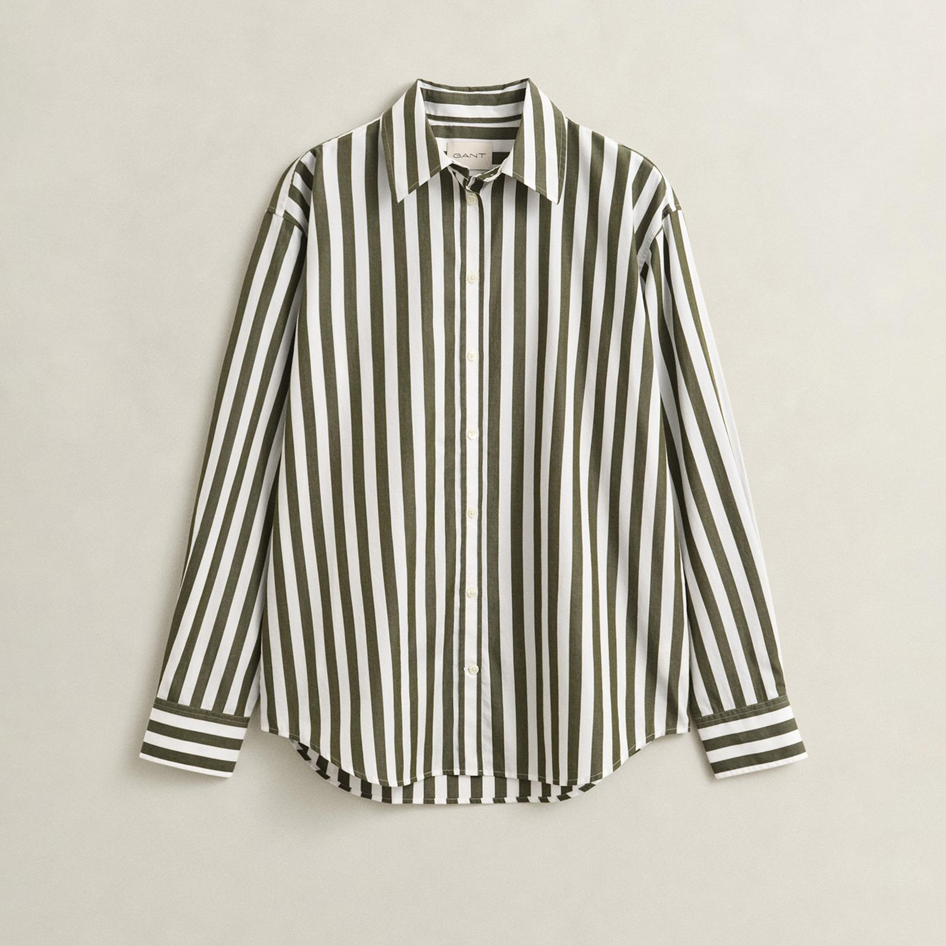 GANT Kadın Yeşil Relaxed Fit %100 Pamuk Gömlek