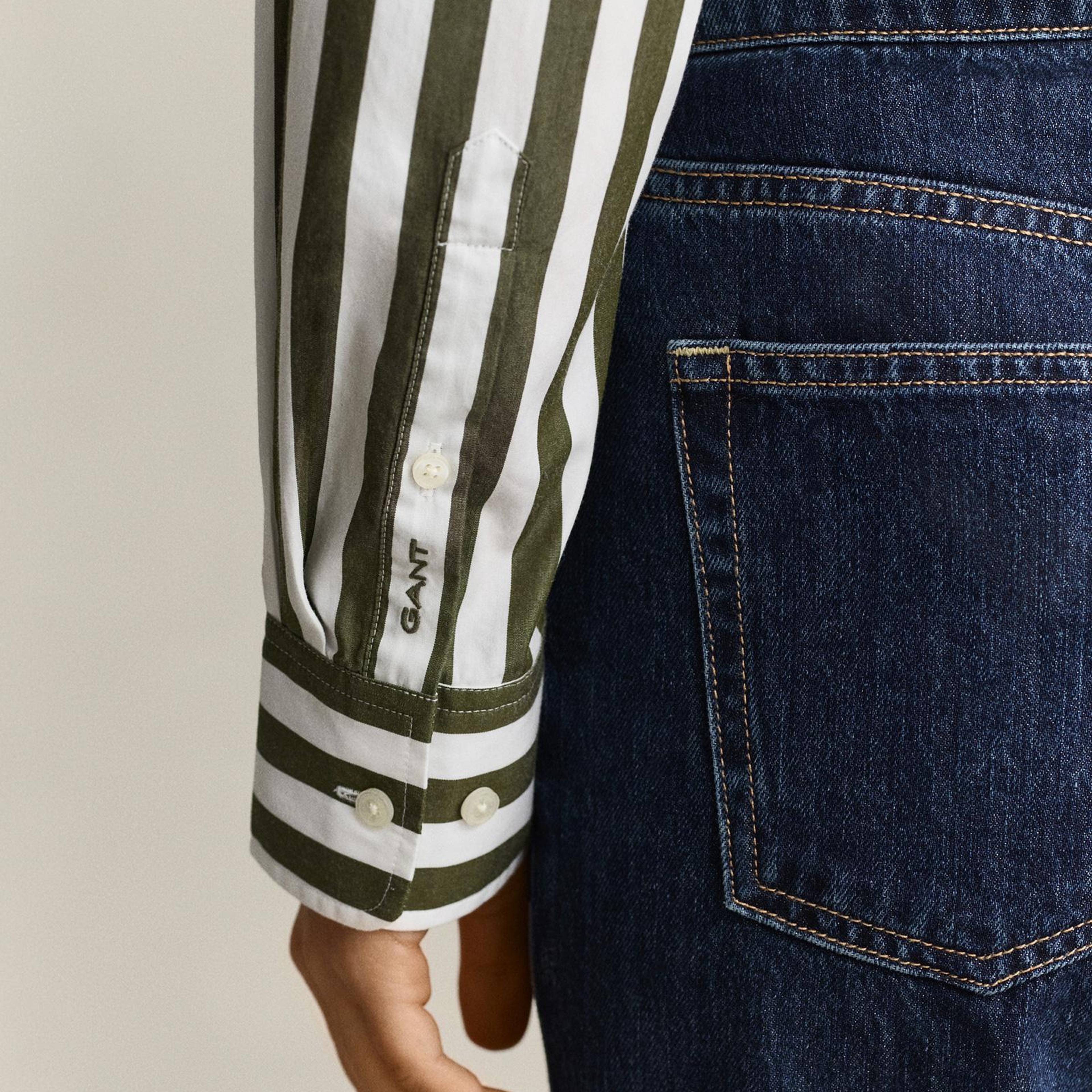 GANT Kadın Yeşil Relaxed Fit %100 Pamuk Gömlek