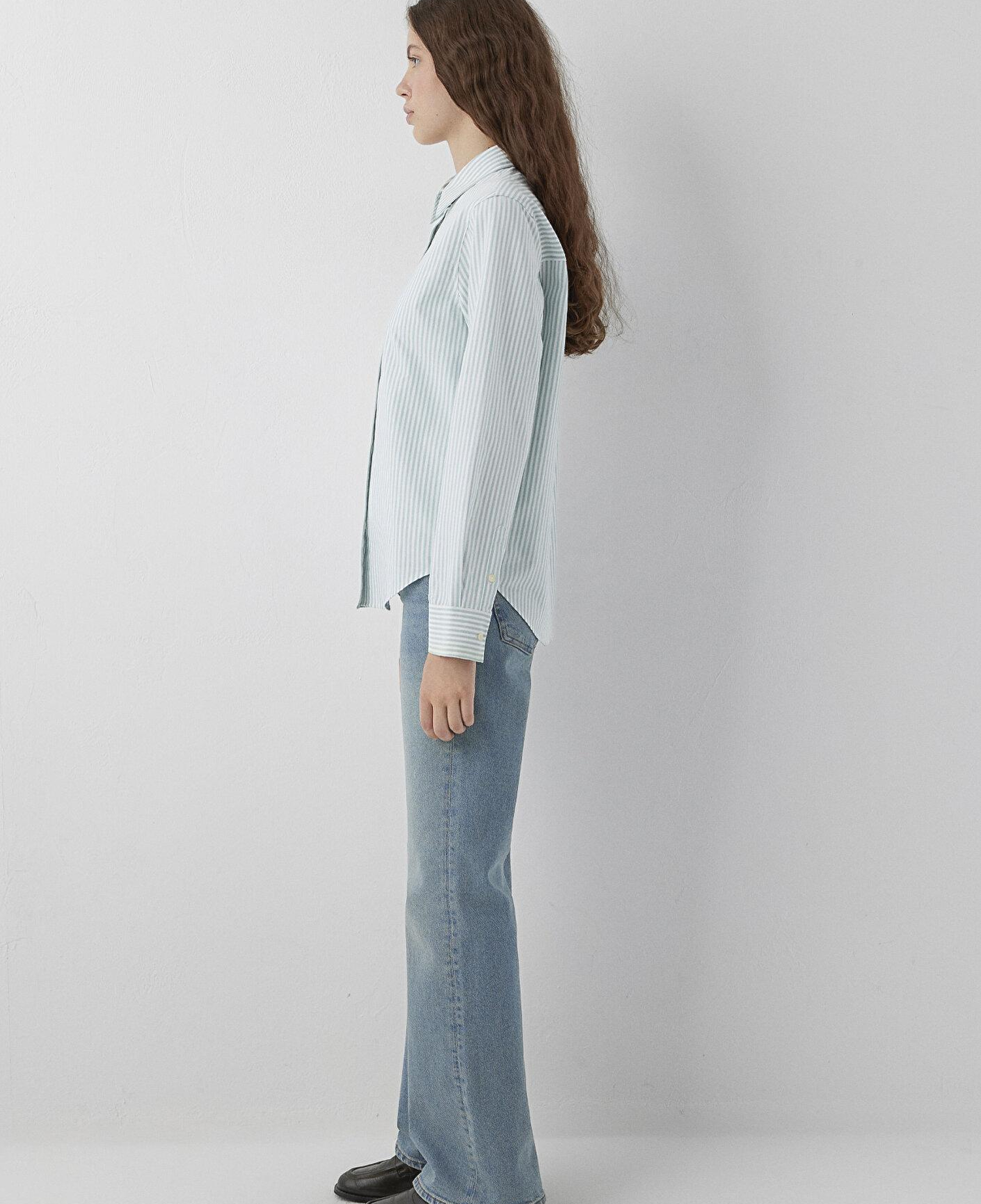 Mavi Çizgili Gömlek Regular Fit / Normal Kesim 1211584-91664
