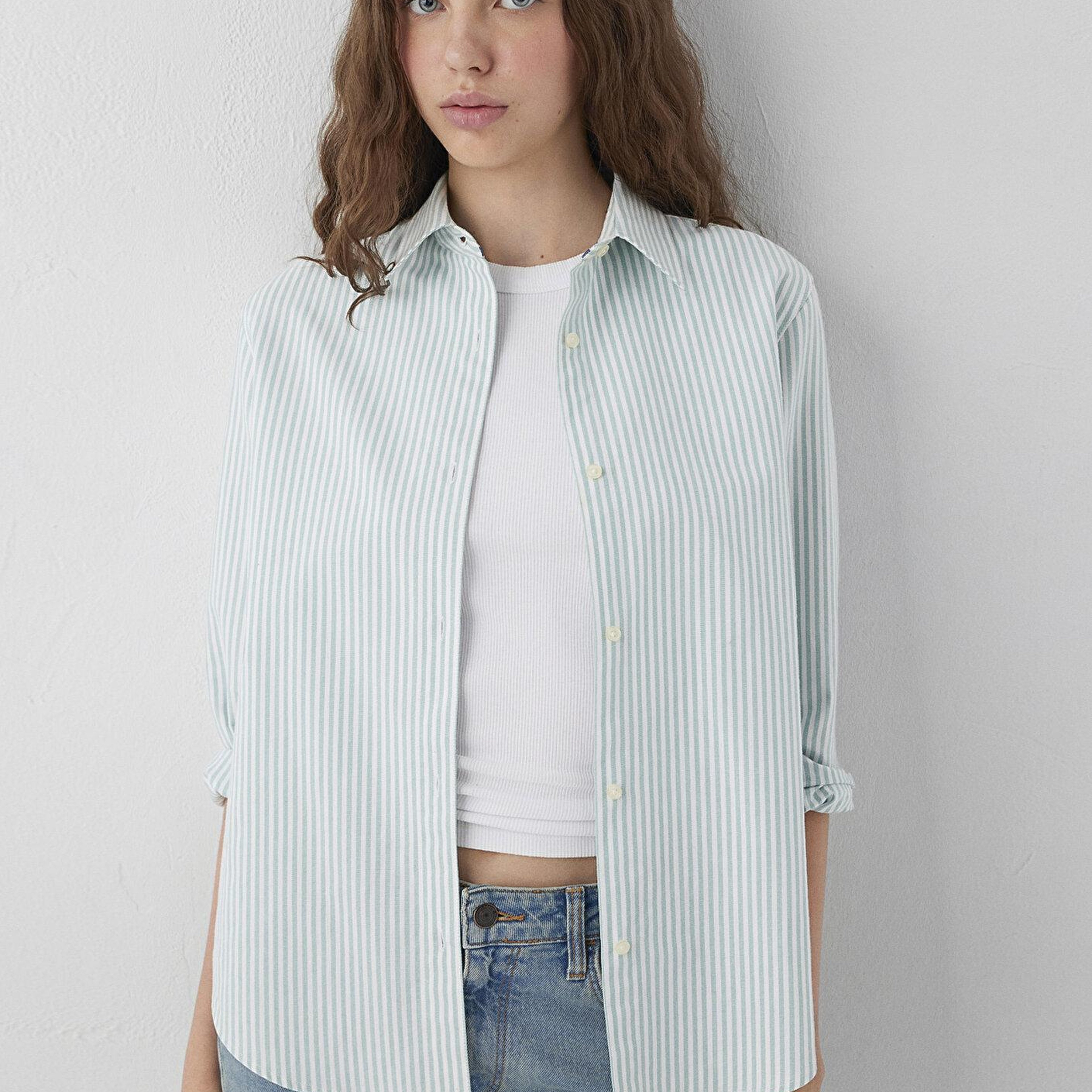 Mavi Çizgili Gömlek Regular Fit / Normal Kesim 1211584-91664