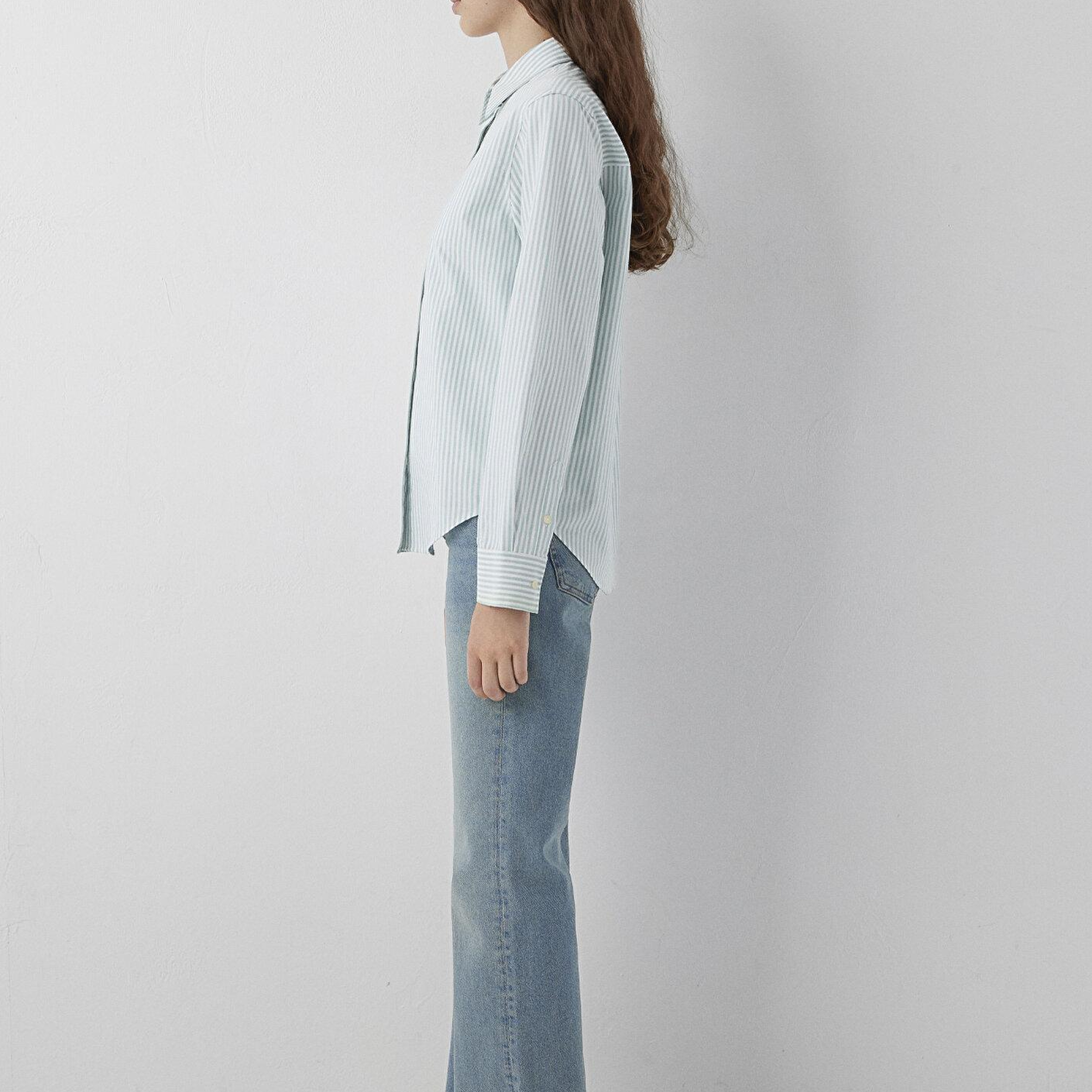 Mavi Çizgili Gömlek Regular Fit / Normal Kesim 1211584-91664
