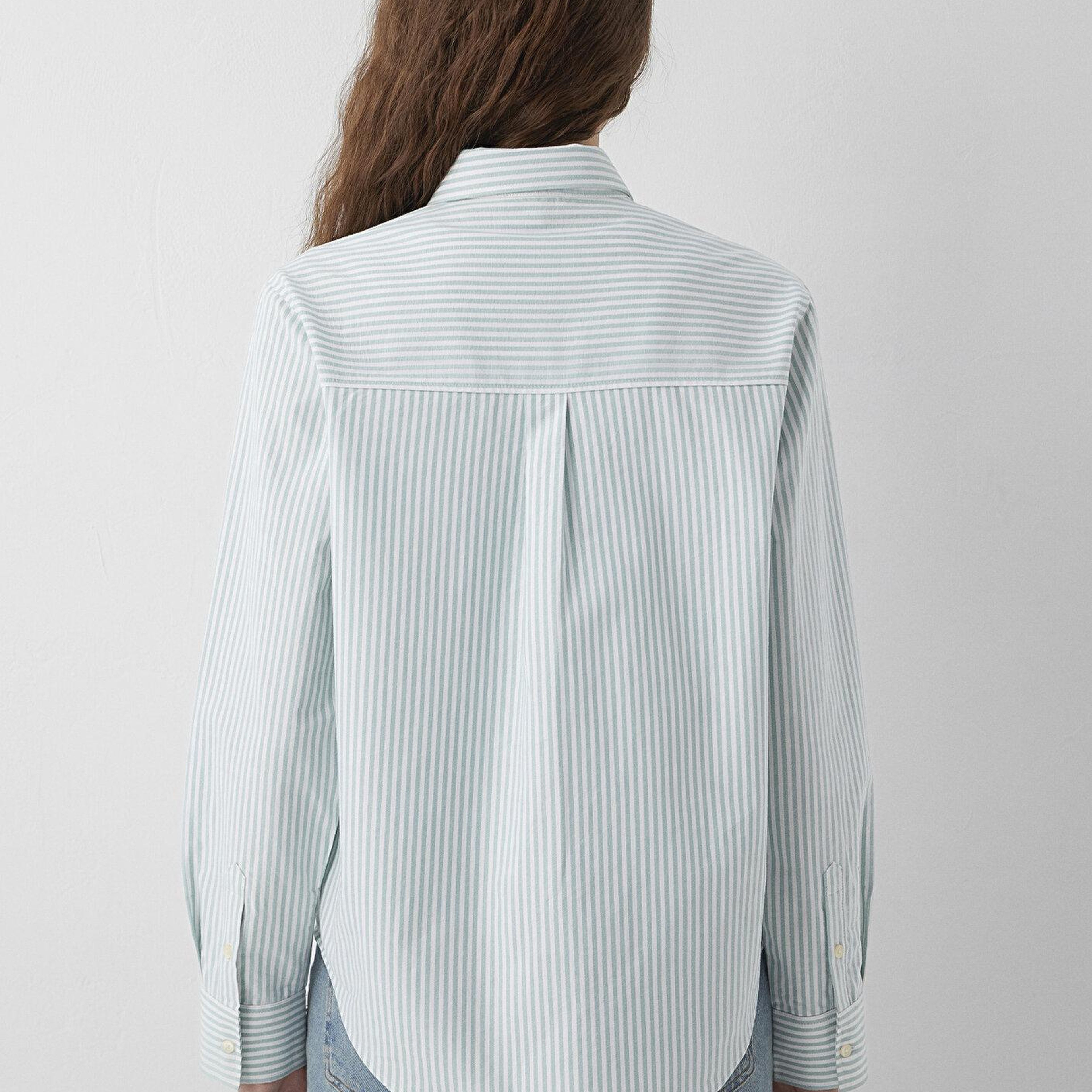 Mavi Çizgili Gömlek Regular Fit / Normal Kesim 1211584-91664