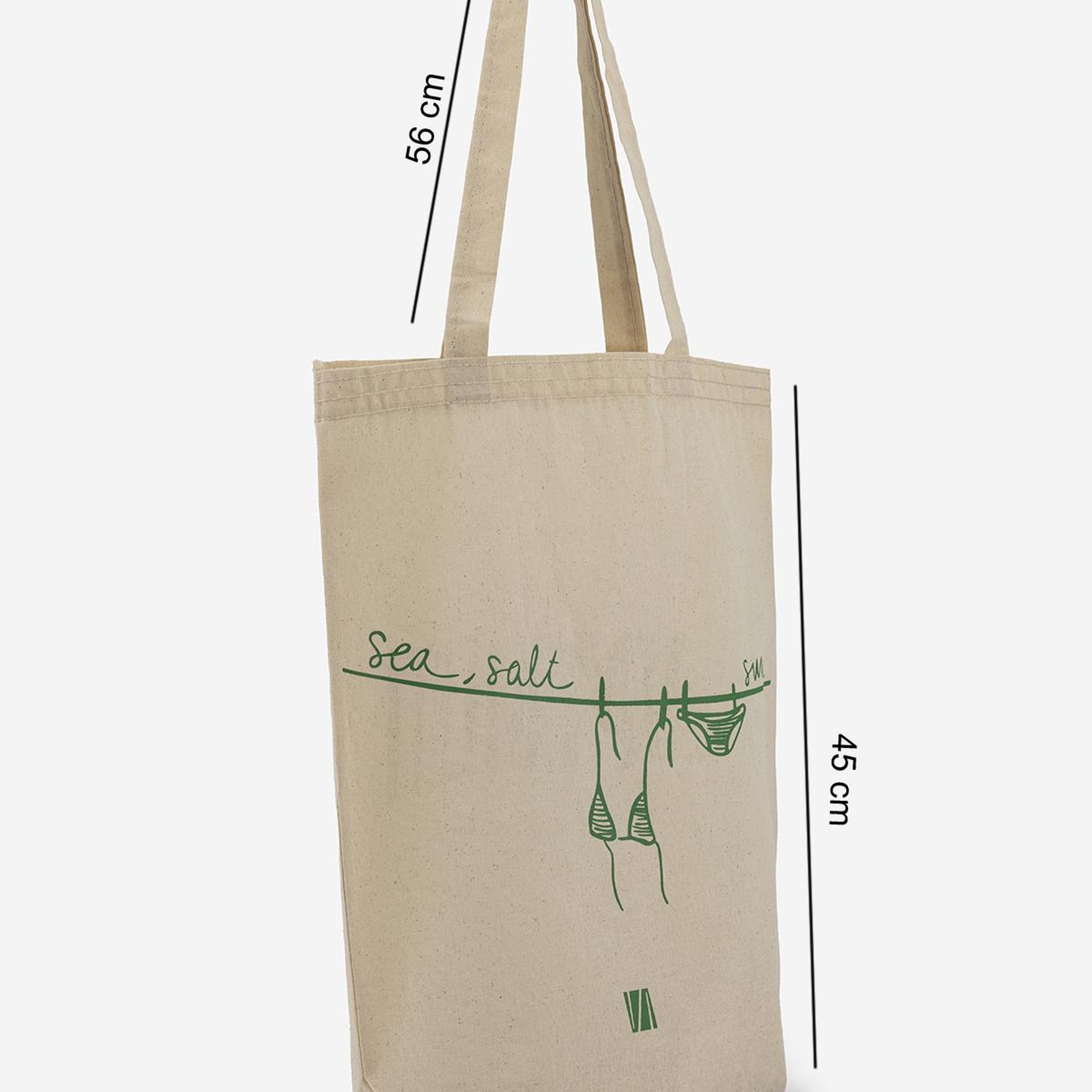 Valmenti Unisex Tekstil Yeşil Bez Poşet Çanta