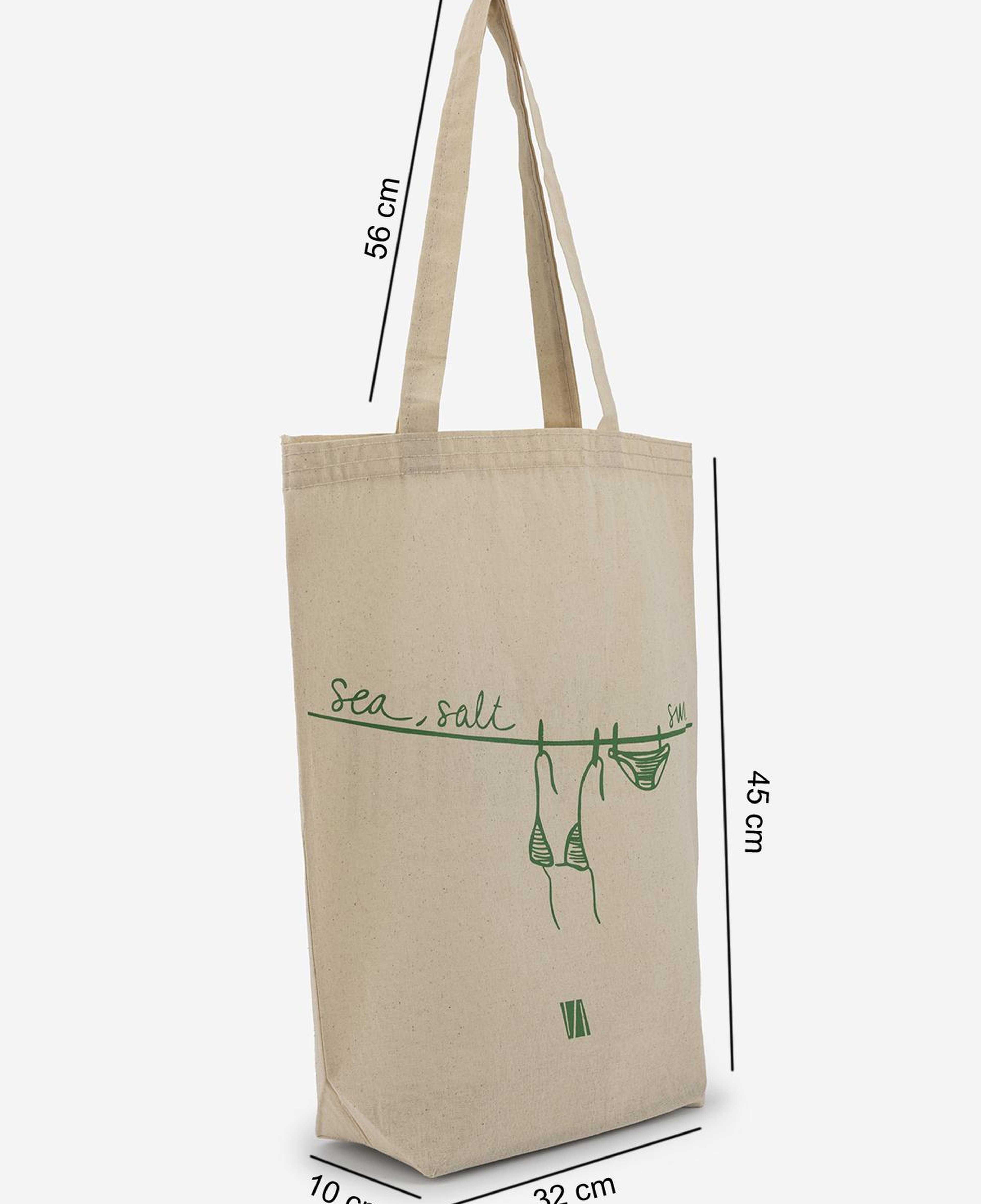 Valmenti Unisex Tekstil Yeşil Bez Poşet Çanta