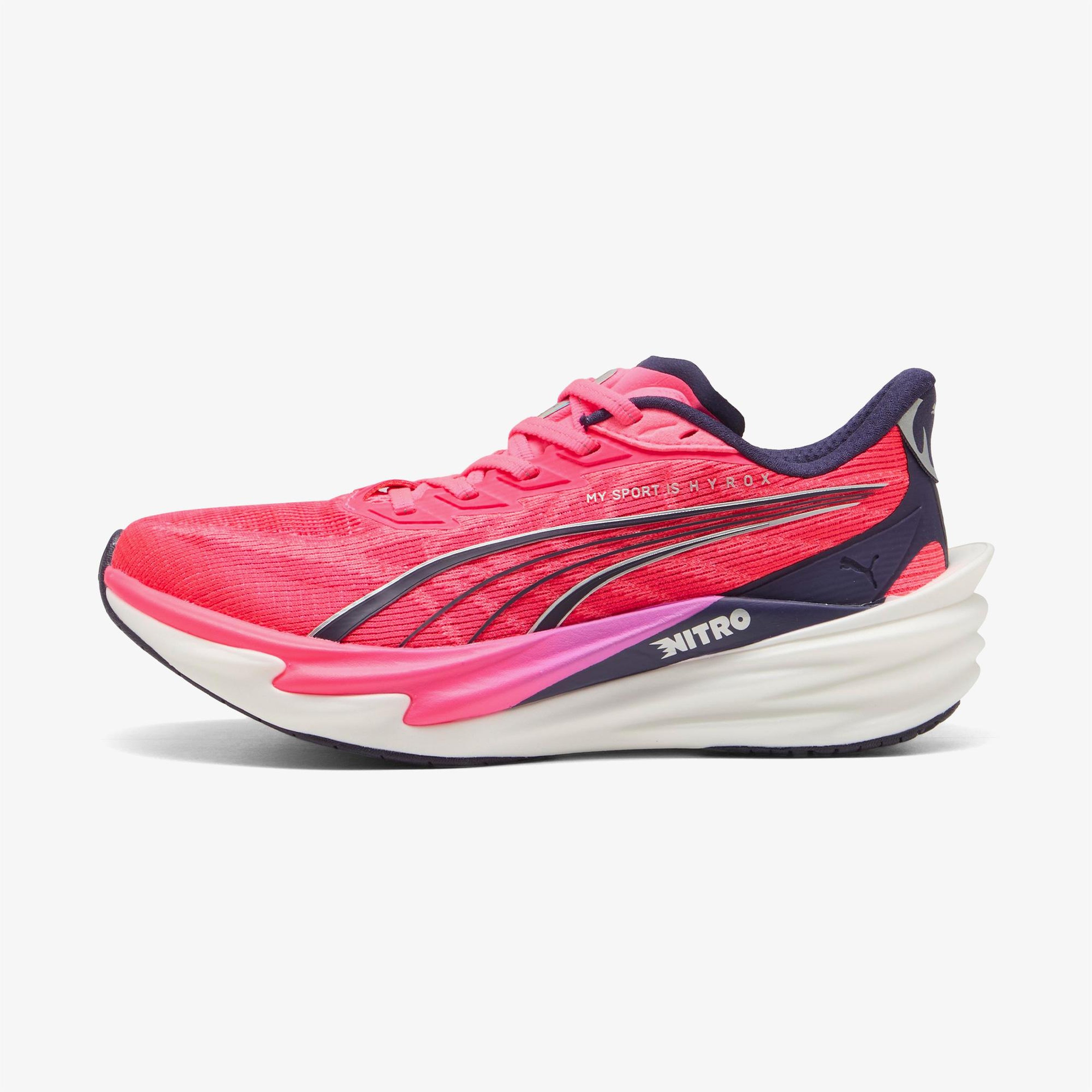 Puma Deviate Nitro 4 x Hyrox Kadın Pembe Koşu Ayakkabısı