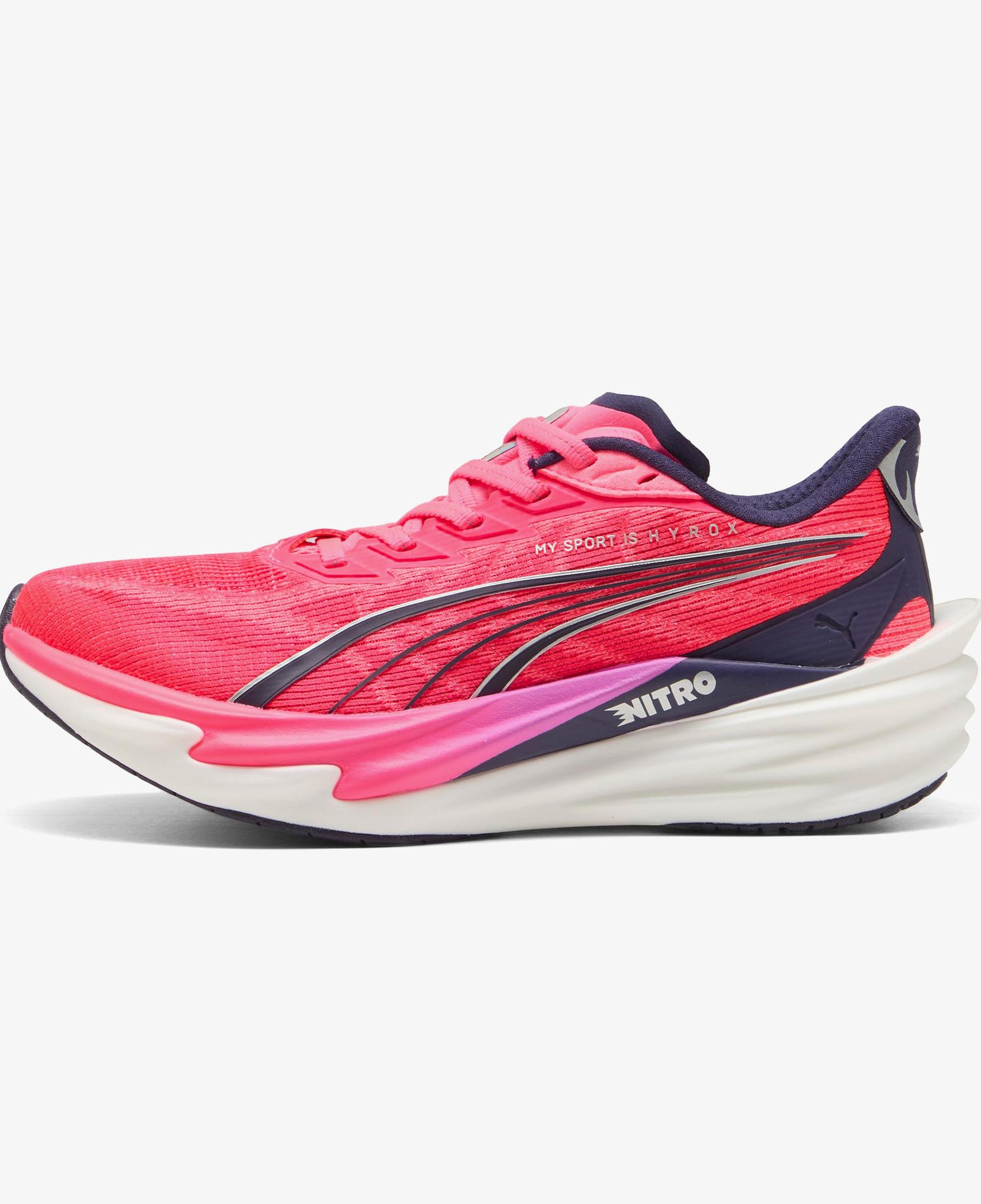 Puma Deviate Nitro 4 x Hyrox Kadın Pembe Koşu Ayakkabısı