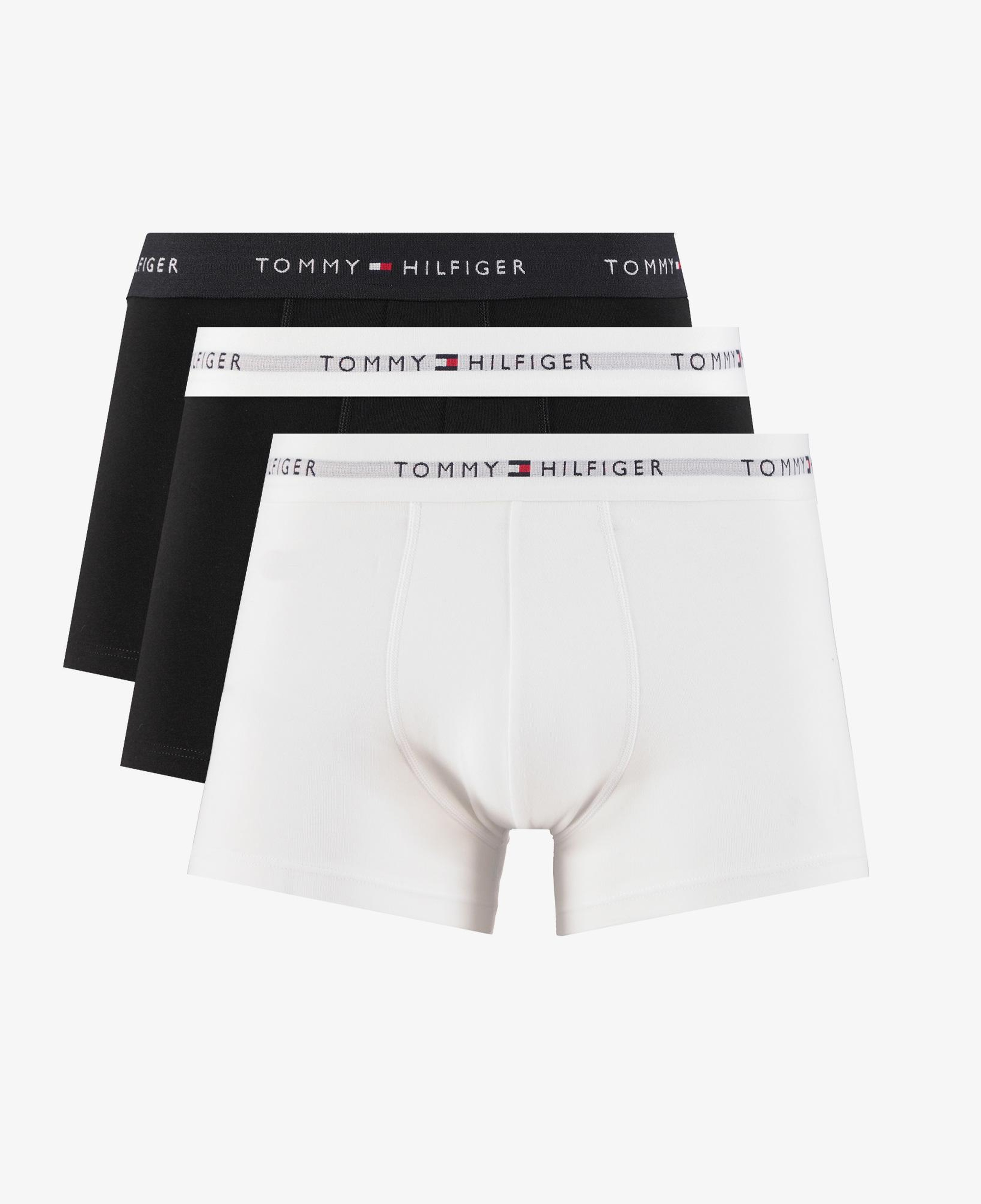 Tommy Hilfiger Microfibre Logo Erkek Siyah/Beyaz 3'lü Boxer