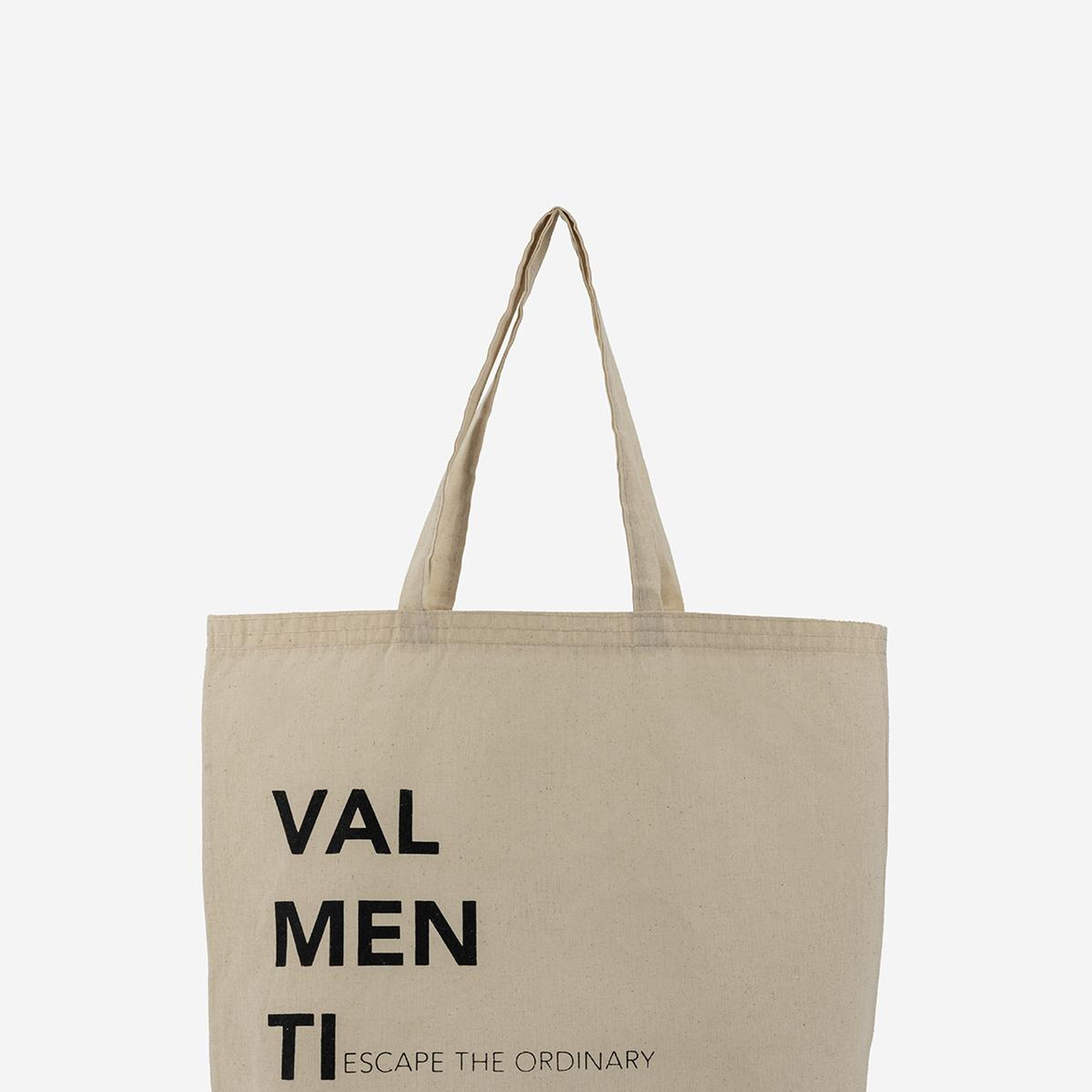 Valmenti Unisex Tekstil Siyah Bez Poşet Çanta