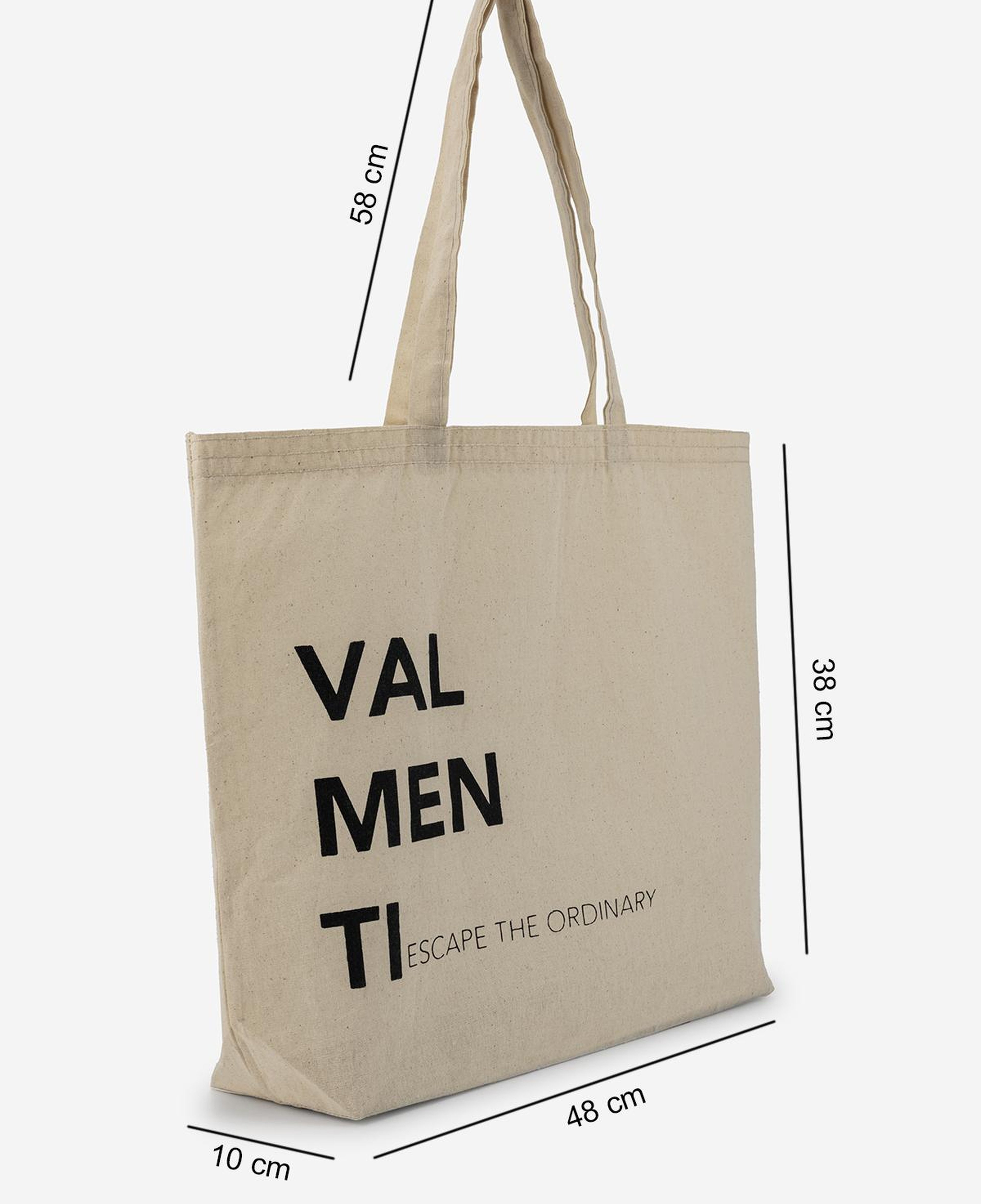 Valmenti Unisex Tekstil Siyah Bez Poşet Çanta