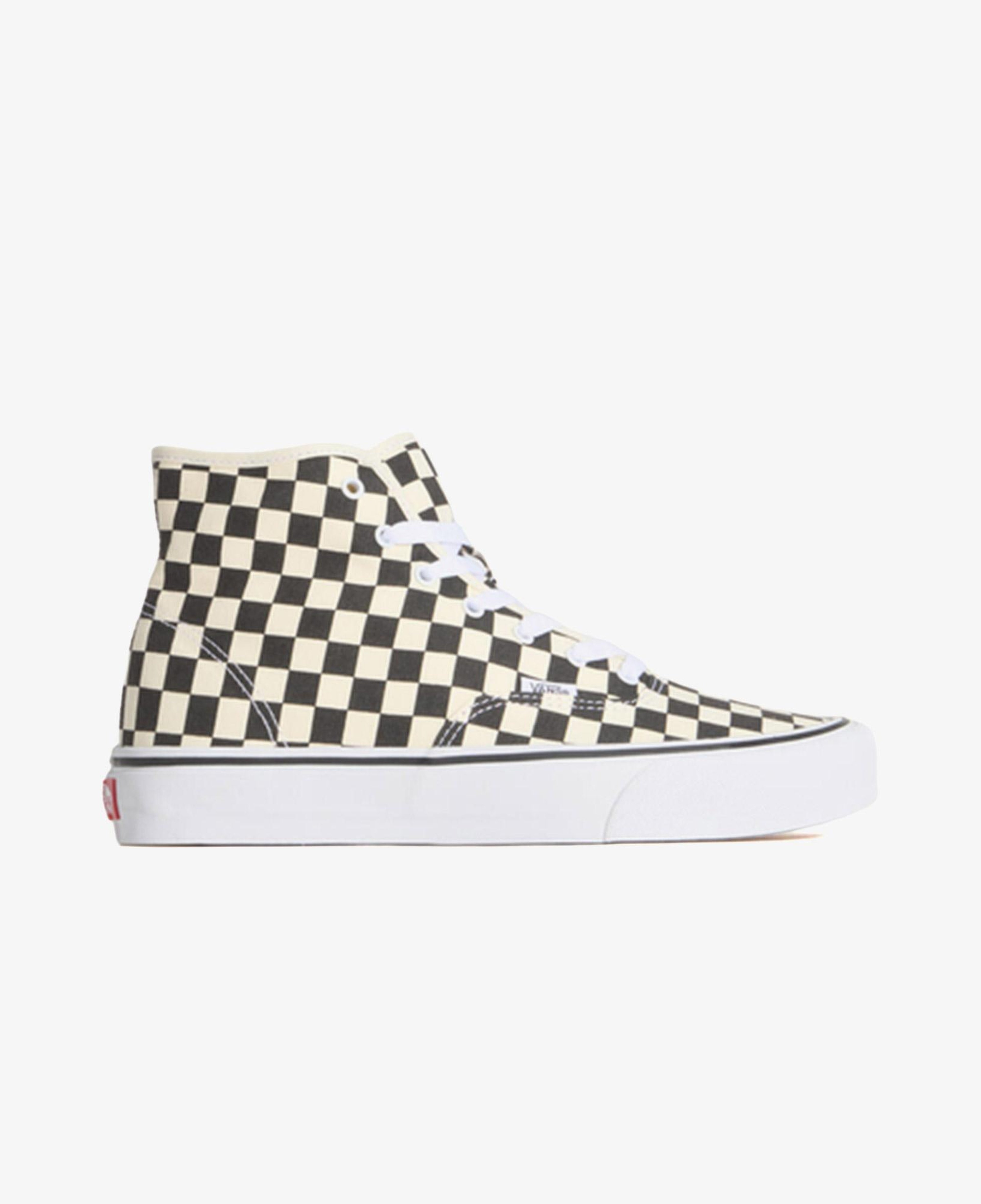 Vans Authentic Hi 2.0 Checkerboard Kadın Siyah Sneaker