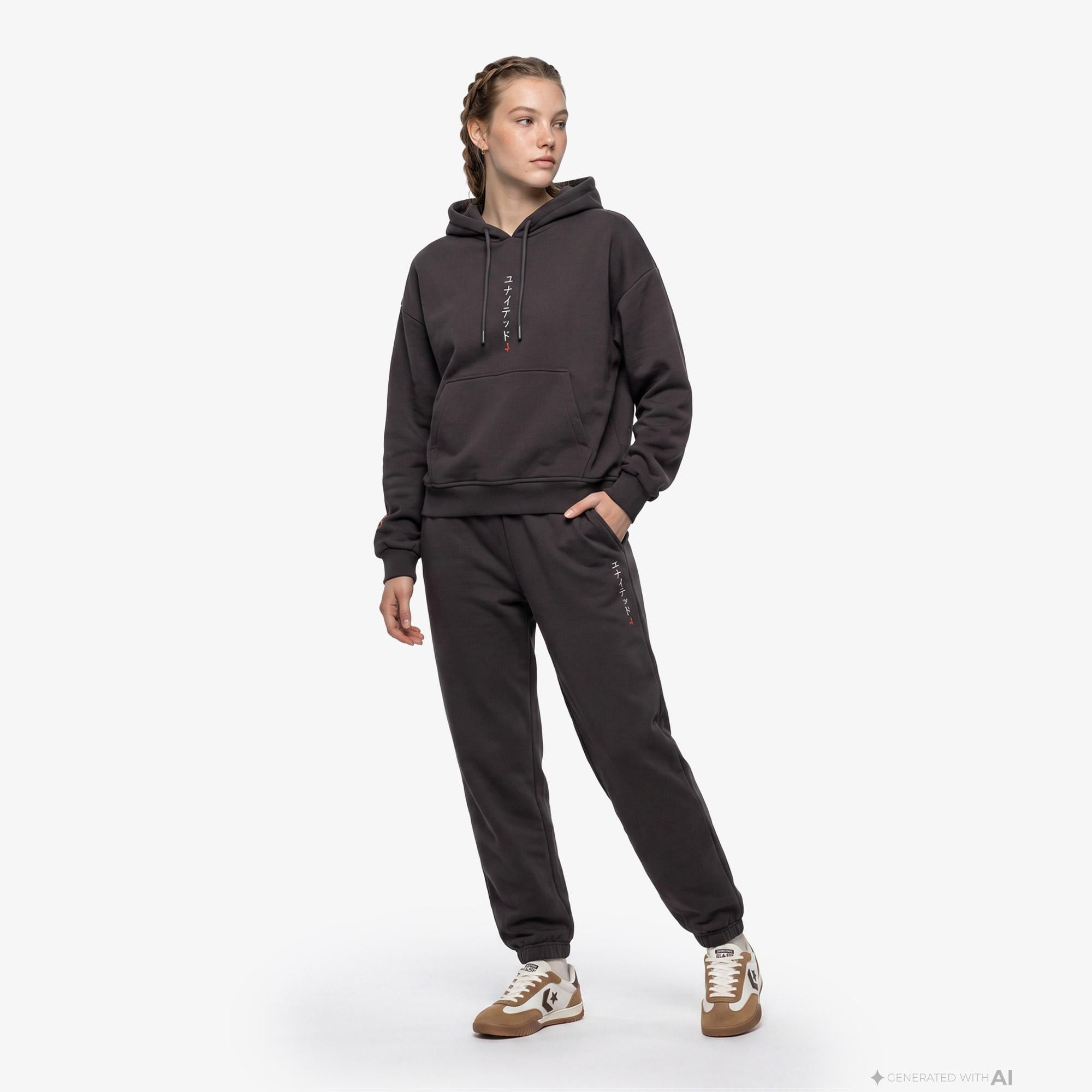 UNITED4 Regular Fit Kadın Kahverengi Eşofman Altı