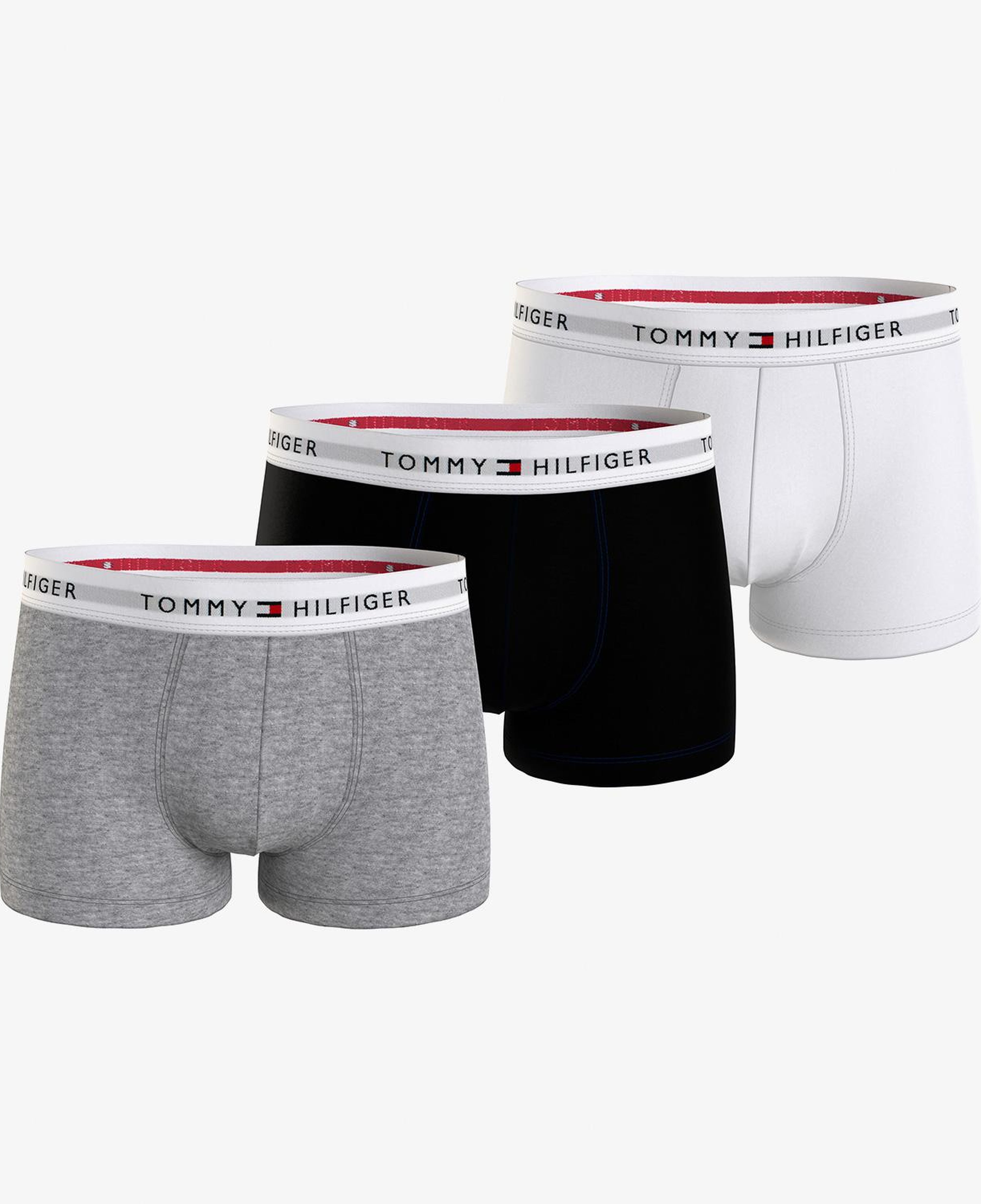 Tommy Hilfiger 3'lü Trunk Erkek Gri Boxer