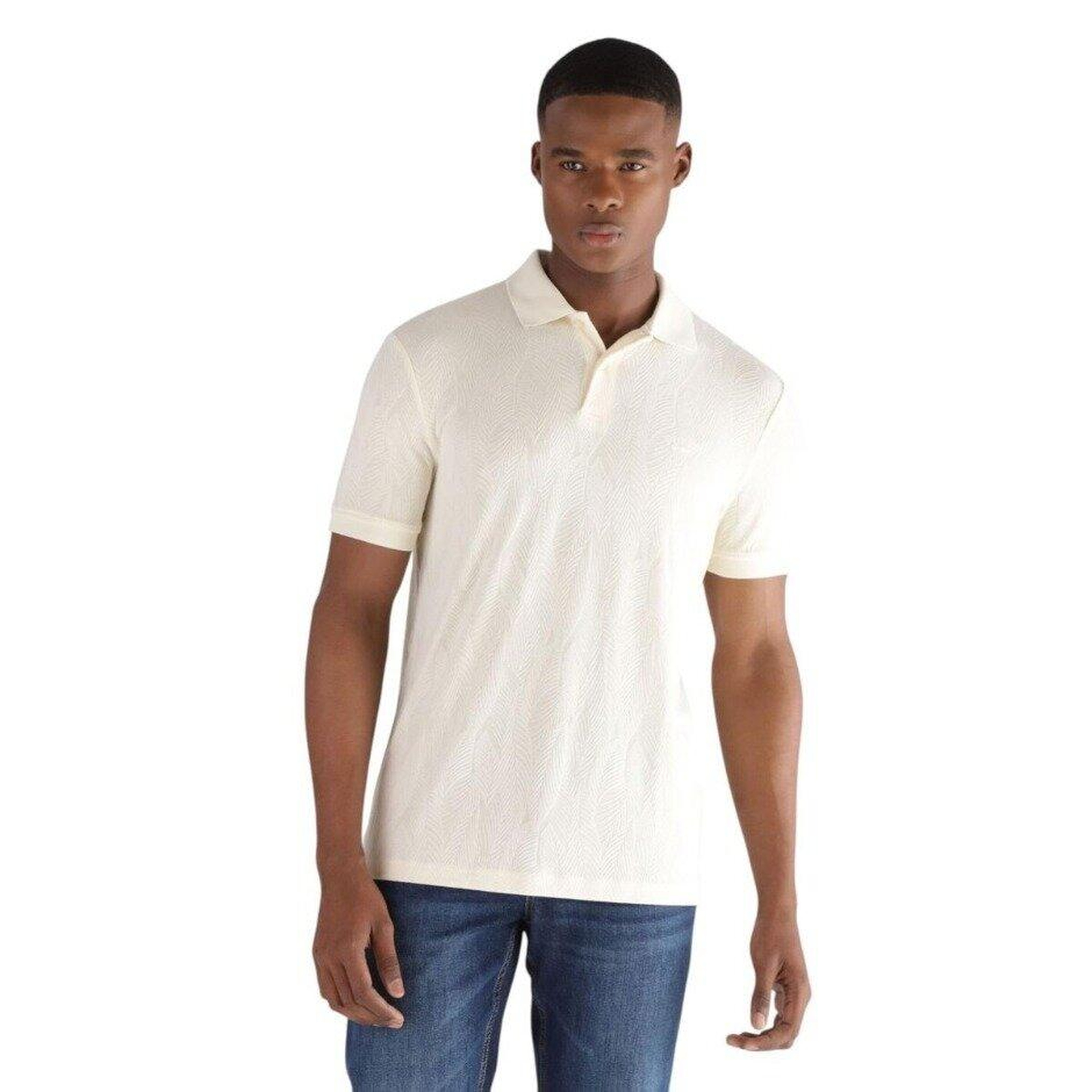 Jacquard Erkek Regular Fit Polo T-Shirt