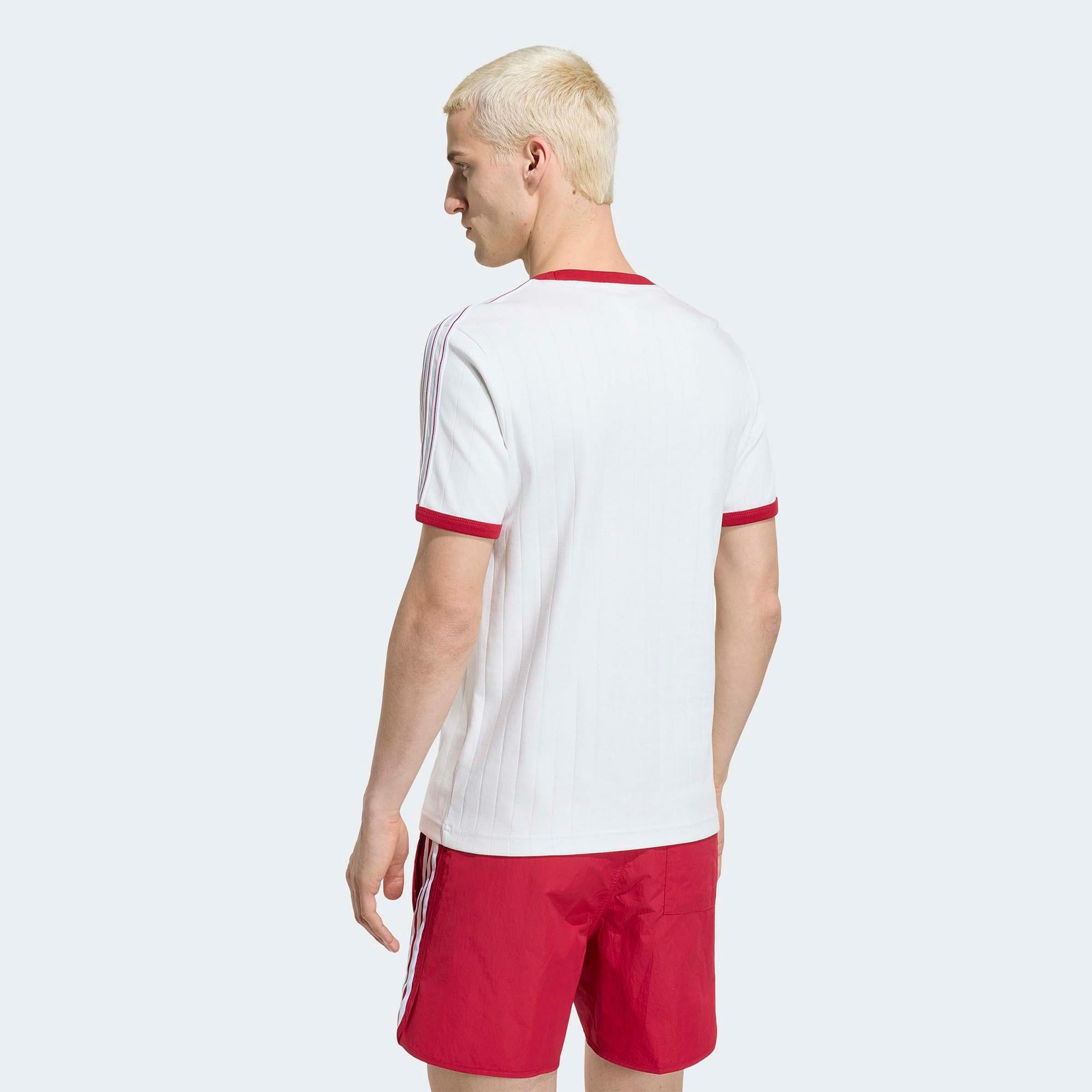 adidas Drop Needle 3 Stripes Erkek Beyaz T-Shirt