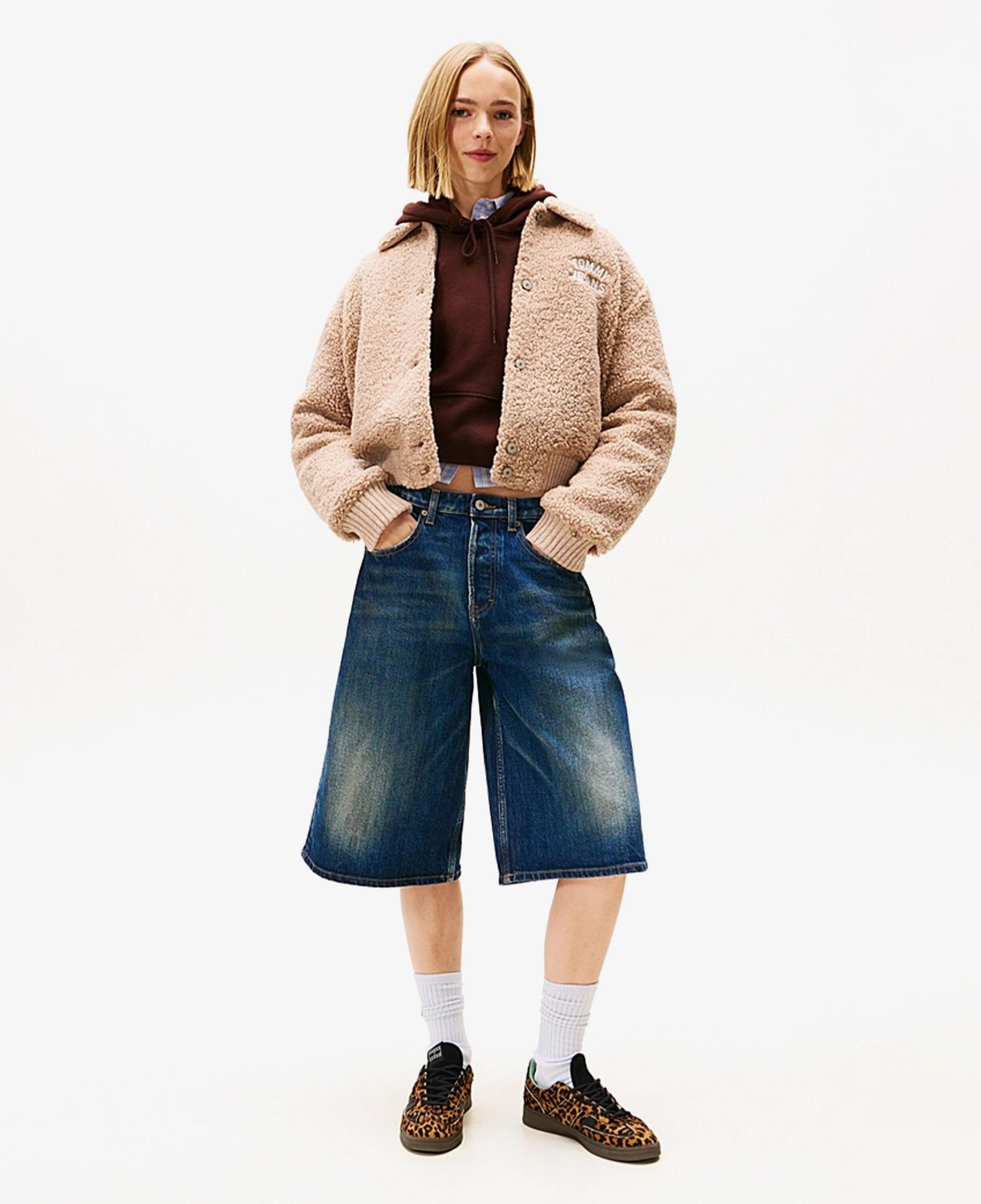 Tommy Hilfiger Padded Cropped Puffer Kadın Bej Ceket
