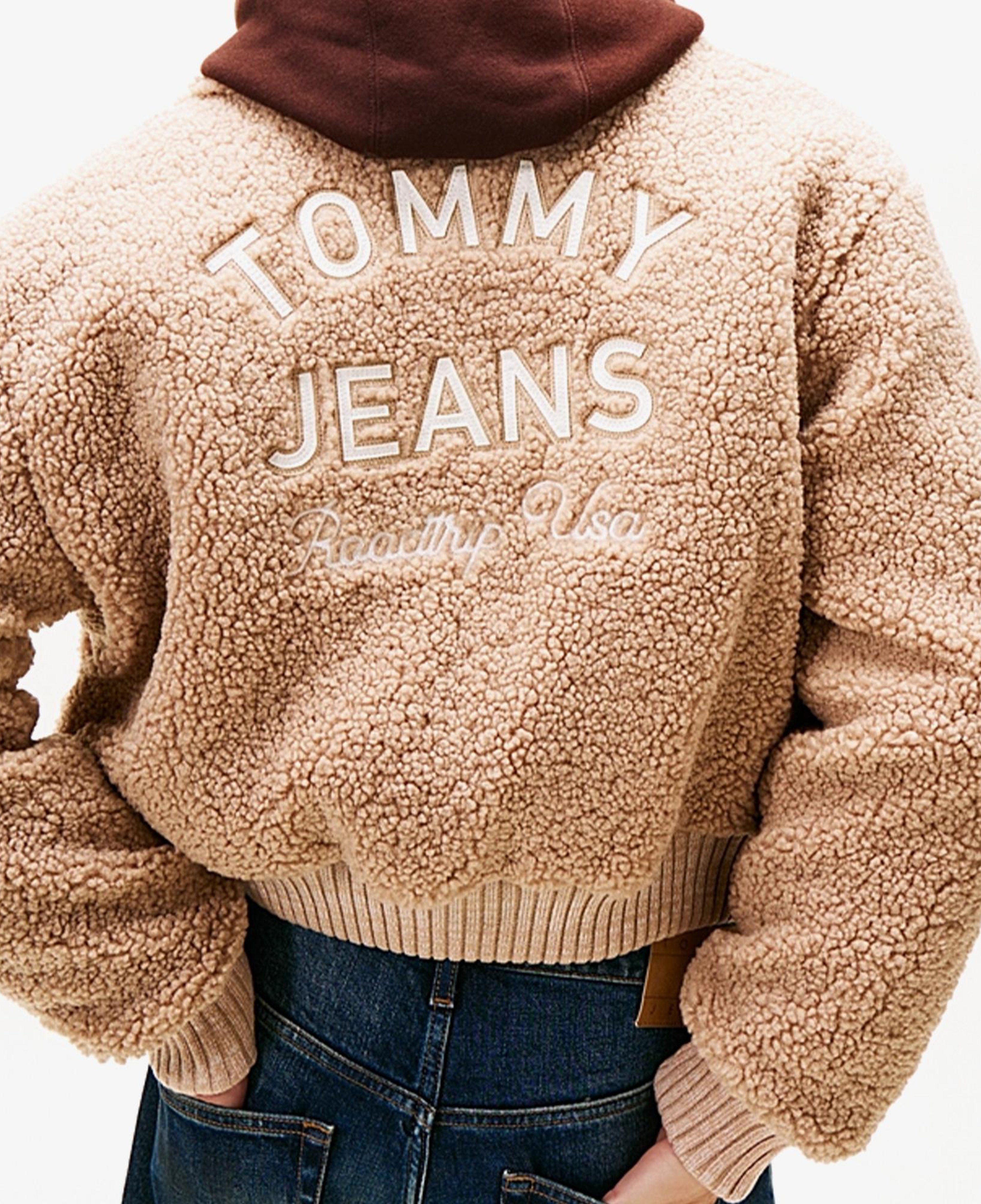 Tommy Hilfiger Padded Cropped Puffer Kadın Bej Ceket