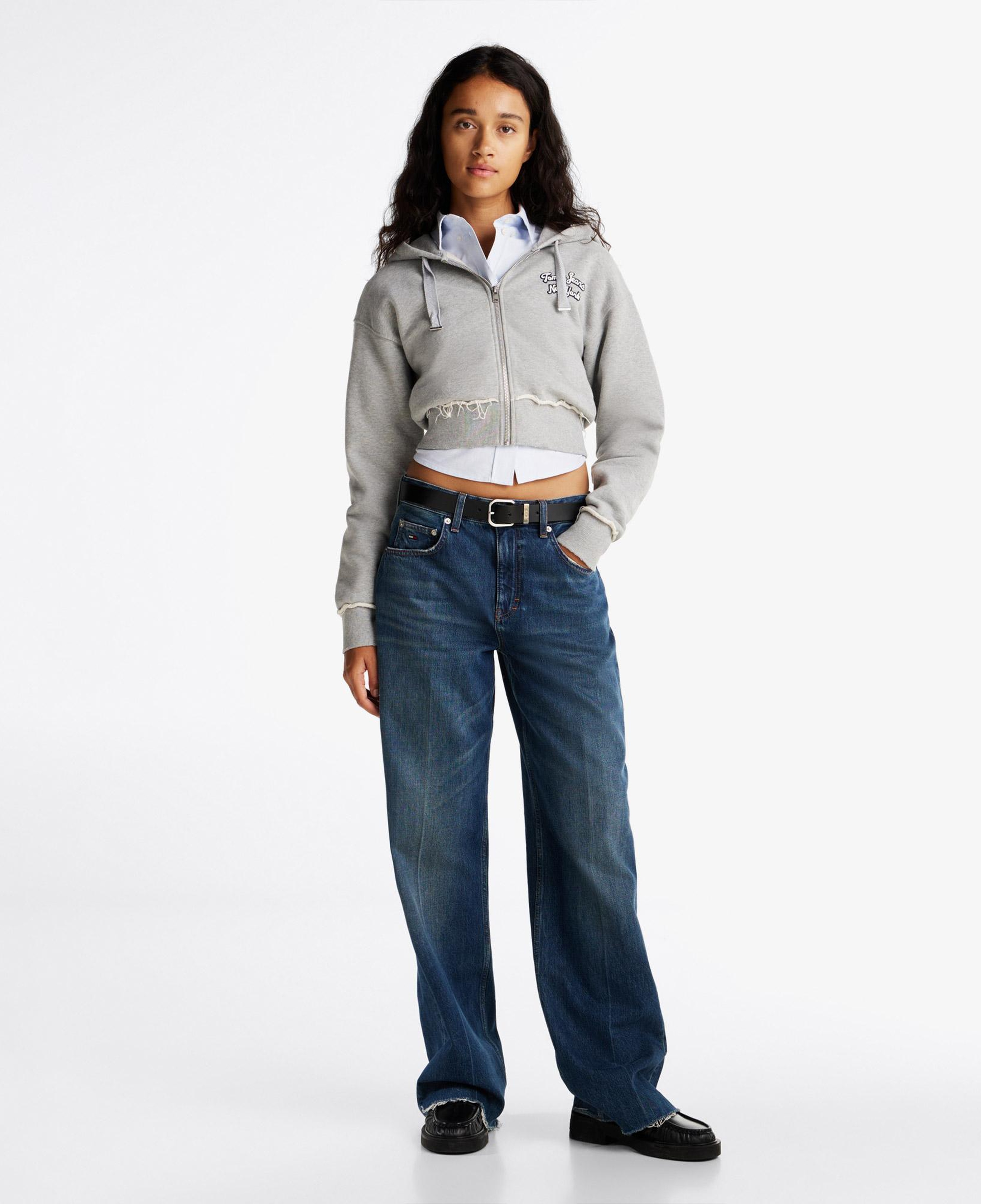 Tommy Hilfiger Tjcw Prep Varsity Zip-Thru Kadın Gri Sweatshirt