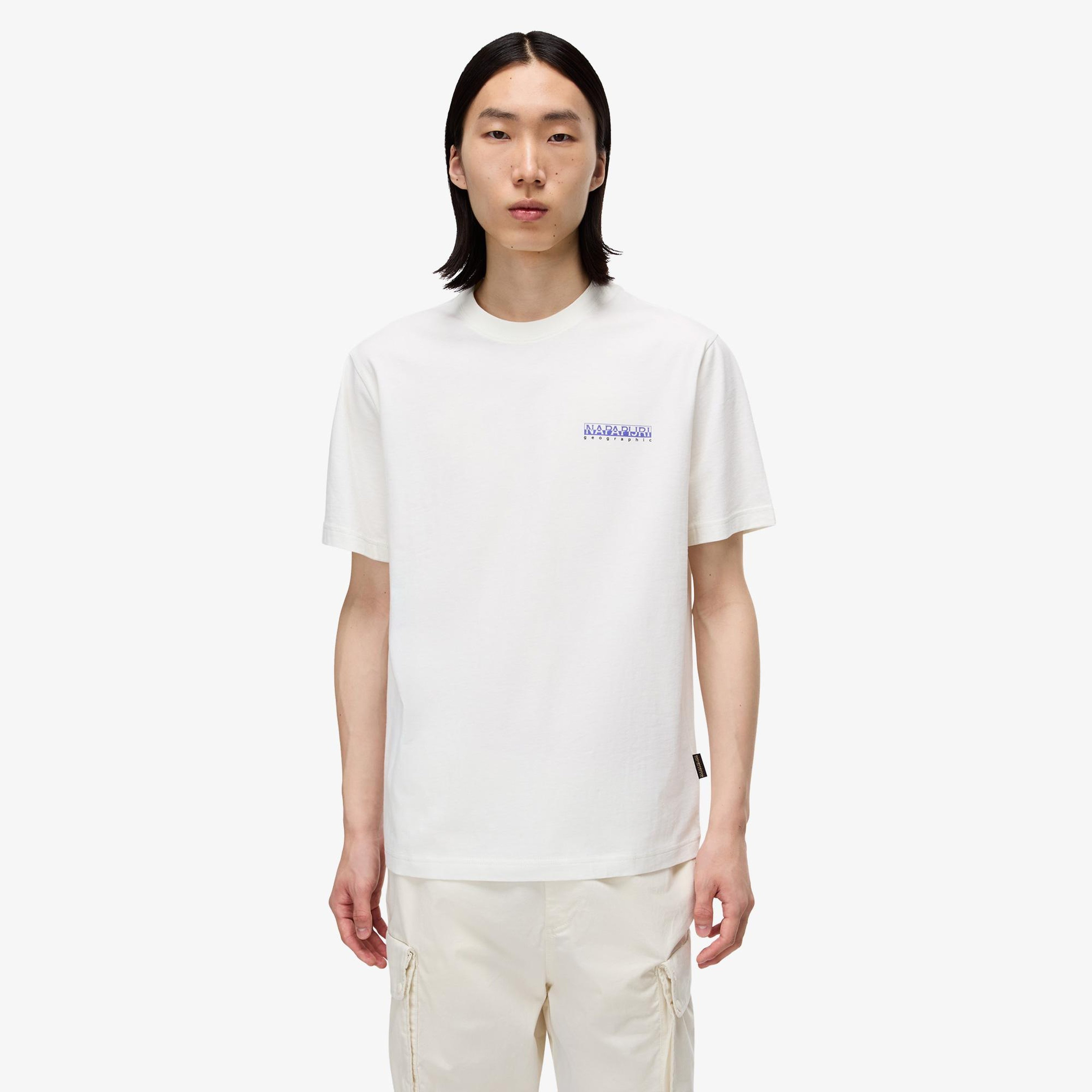 Napapijri S-Guide Erkek Beyaz T-Shirt