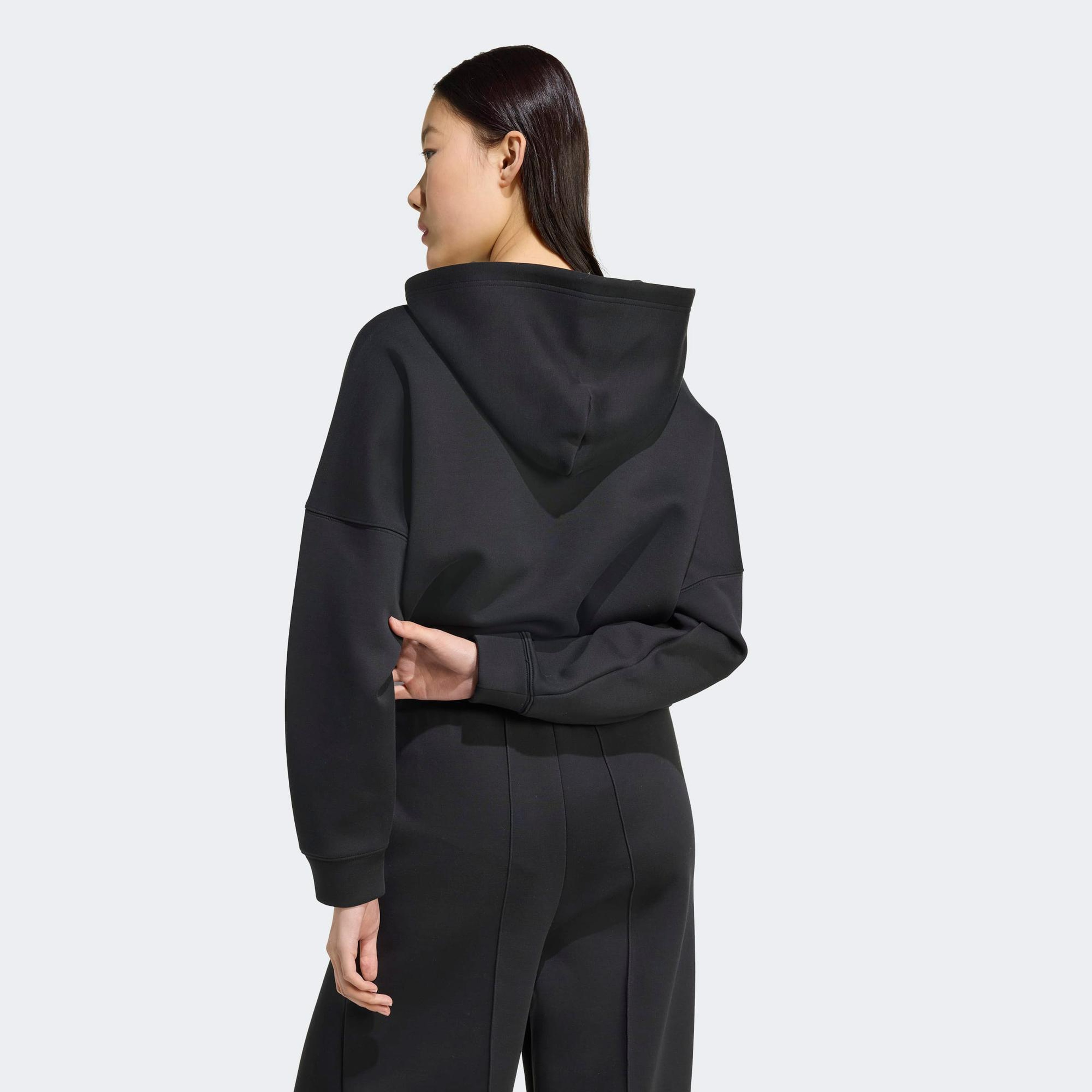 adidas 3 Stripes Hoody Kadın Siyah Sweatshirt
