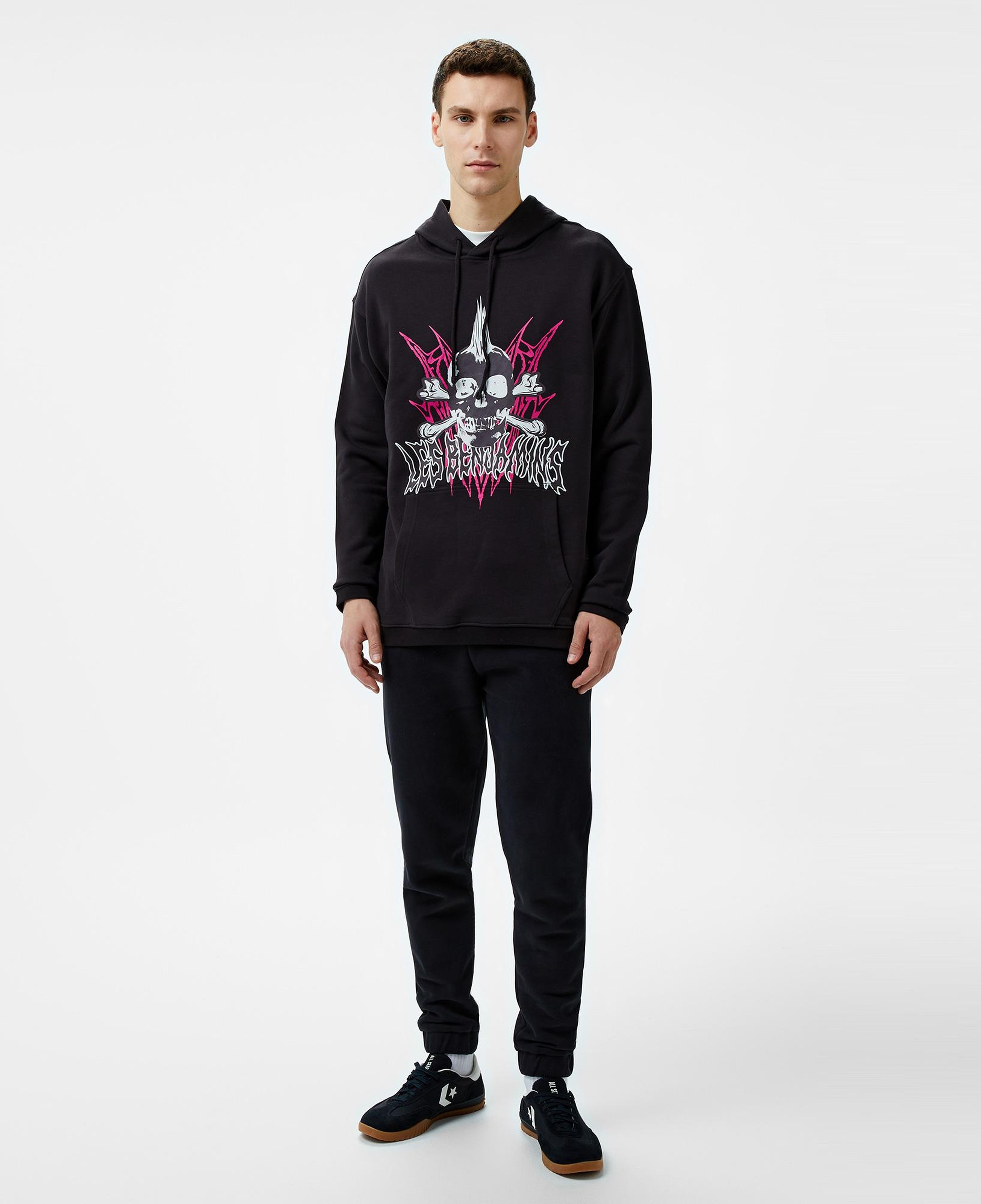 Les Benjamins 706 Unisex Siyah Hoodie