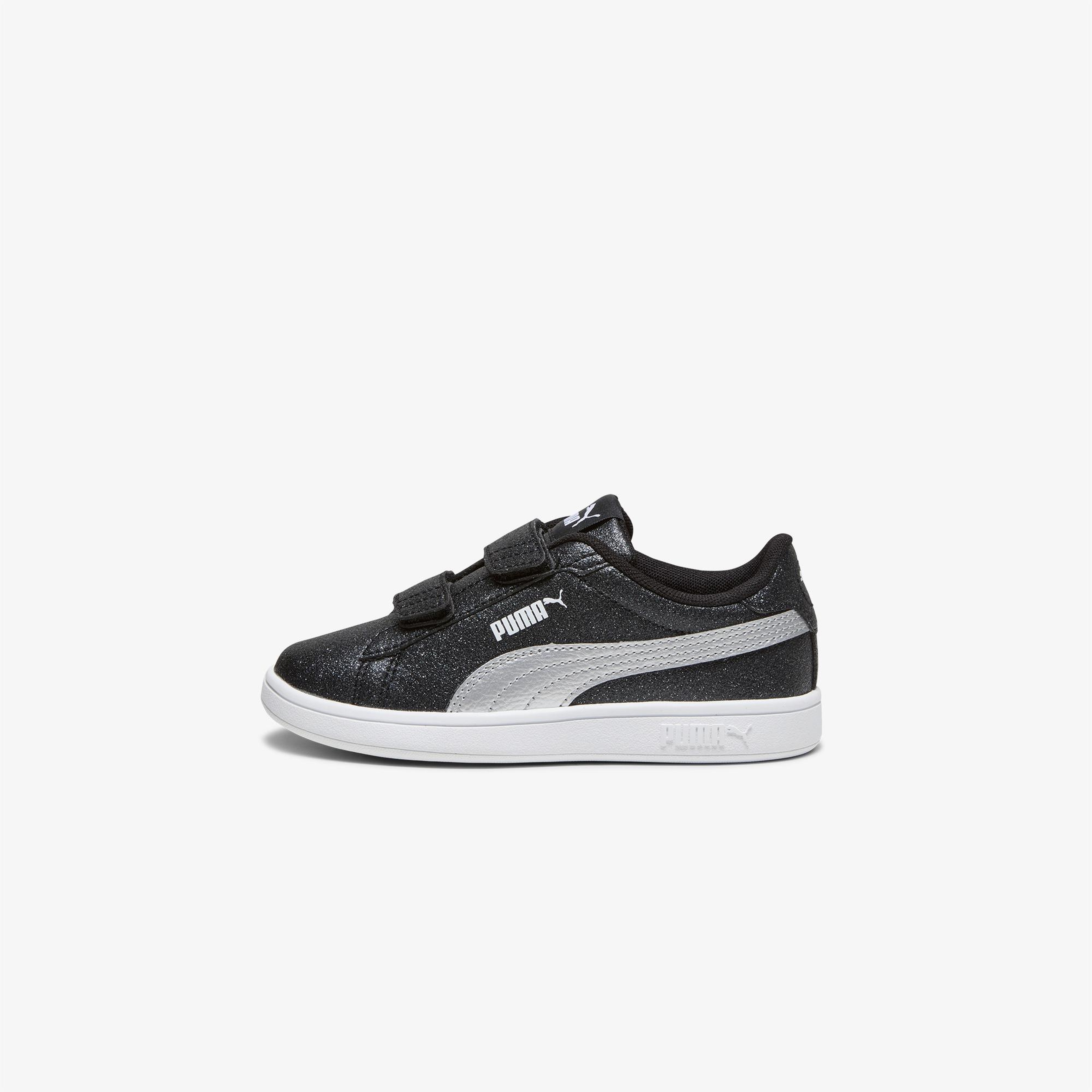 Puma Smash 3.0 Glitz Glam Çocuk Siyah Simli Spor Ayakkabı