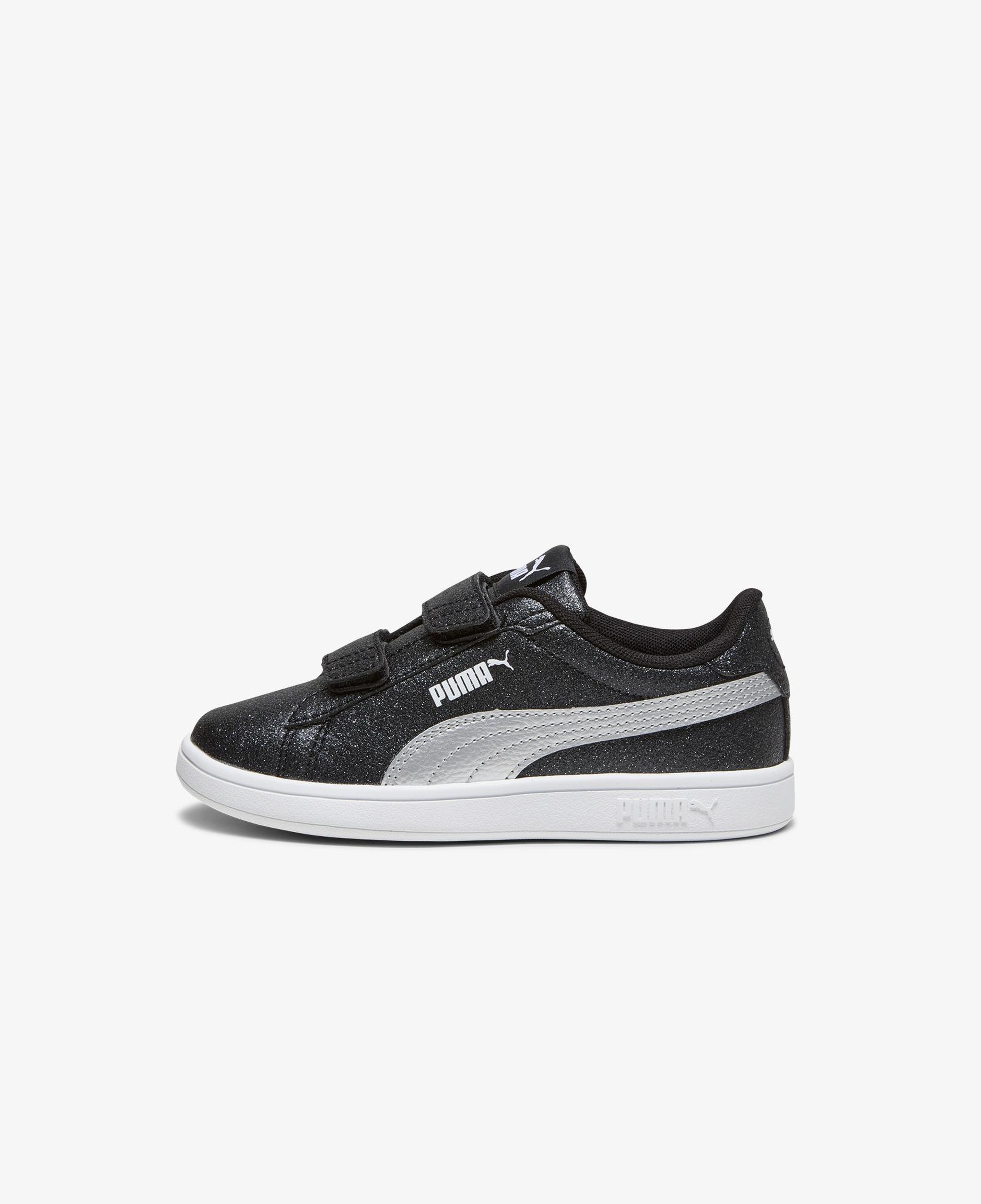 Puma Smash 3.0 Glitz Glam Çocuk Siyah Simli Spor Ayakkabı