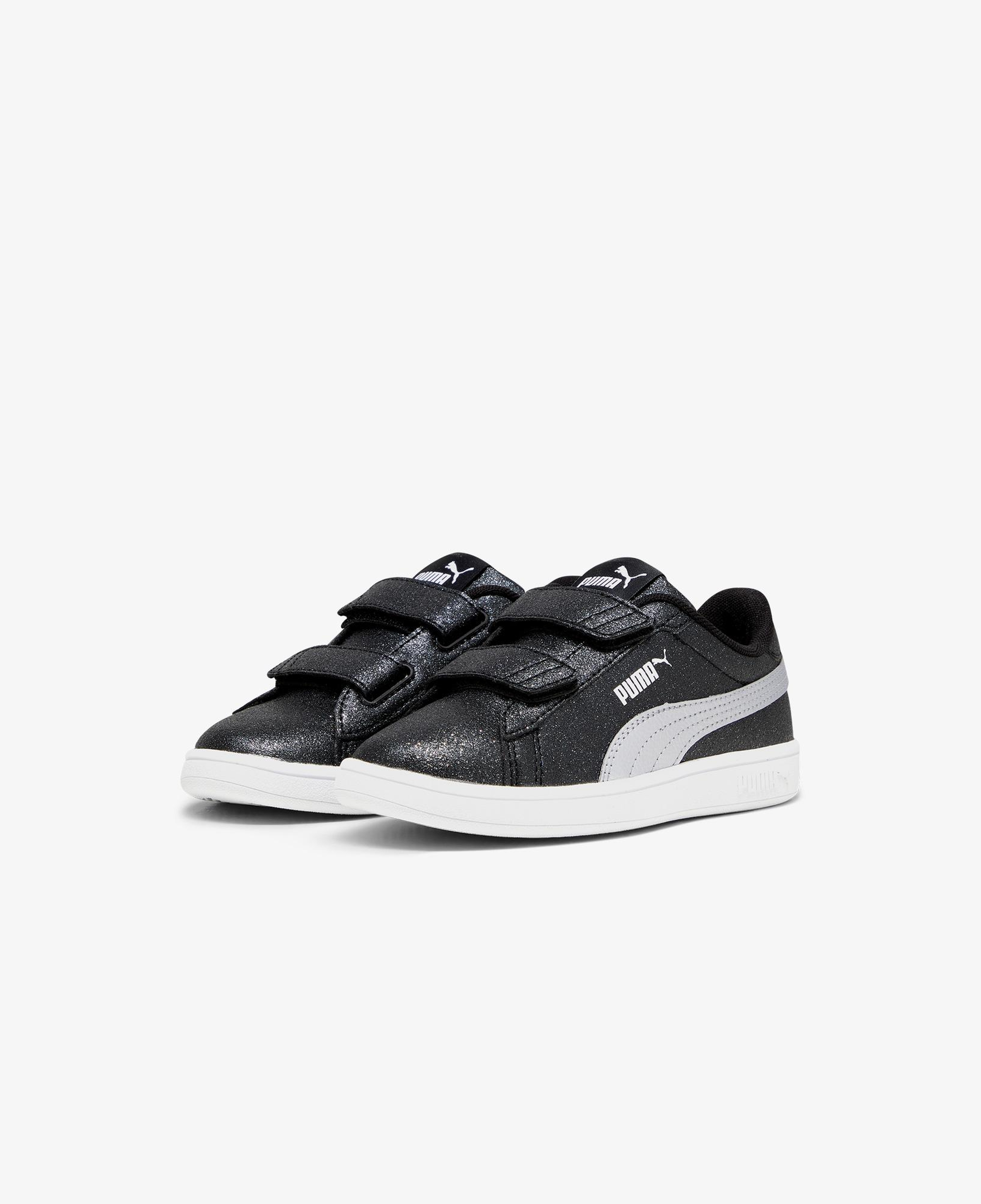 Puma Smash 3.0 Glitz Glam Çocuk Siyah Simli Spor Ayakkabı