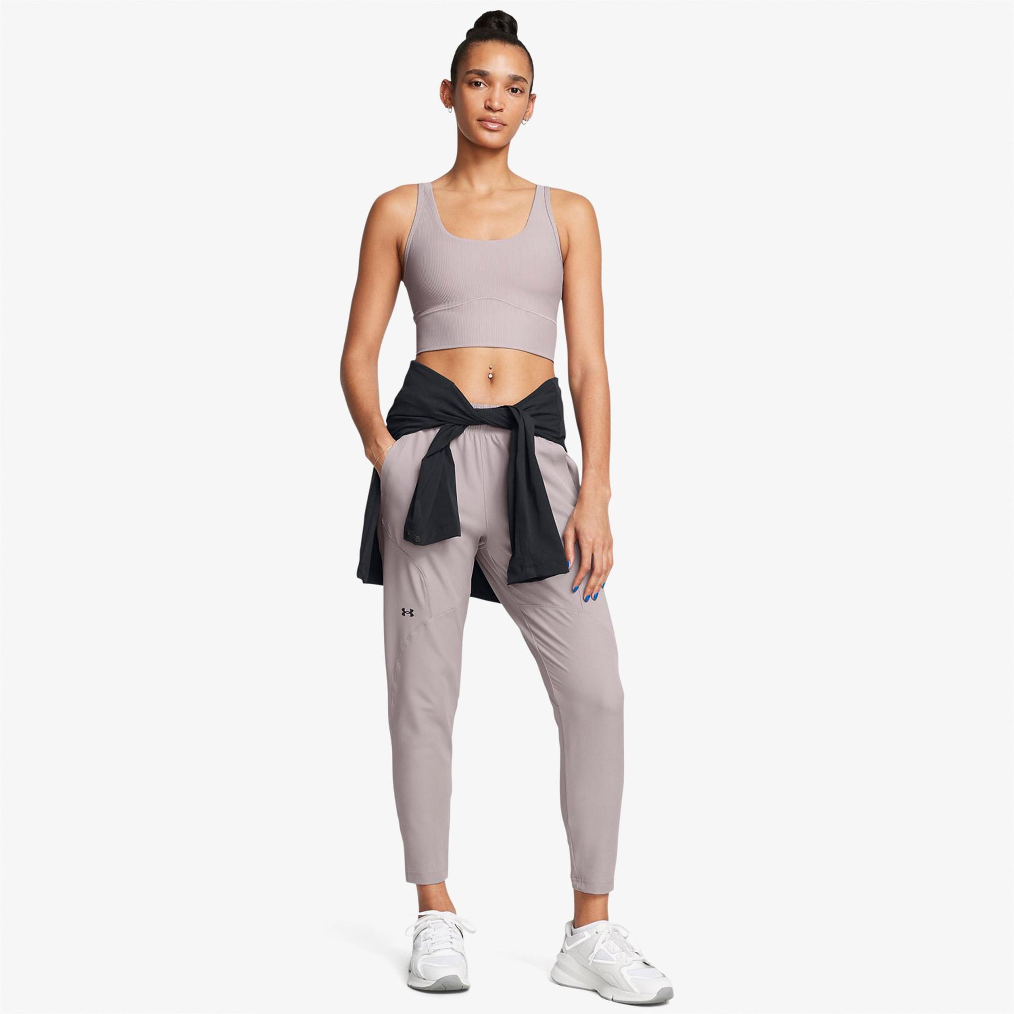 Under Armour Meridian Rib Crop Tank Kadın Gri Atlet