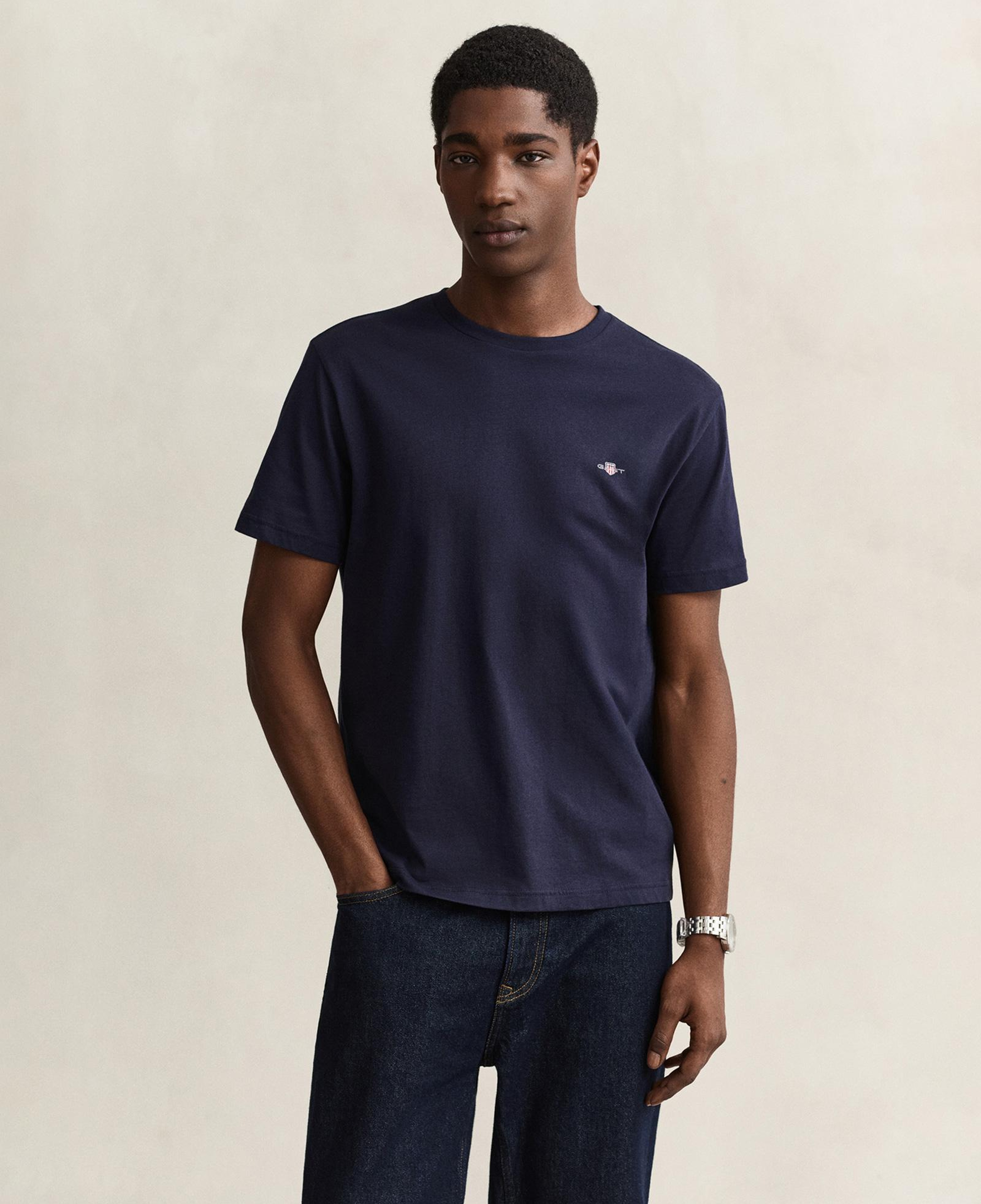 GANT Erkek Lacivert Regular Fit T-Shirt