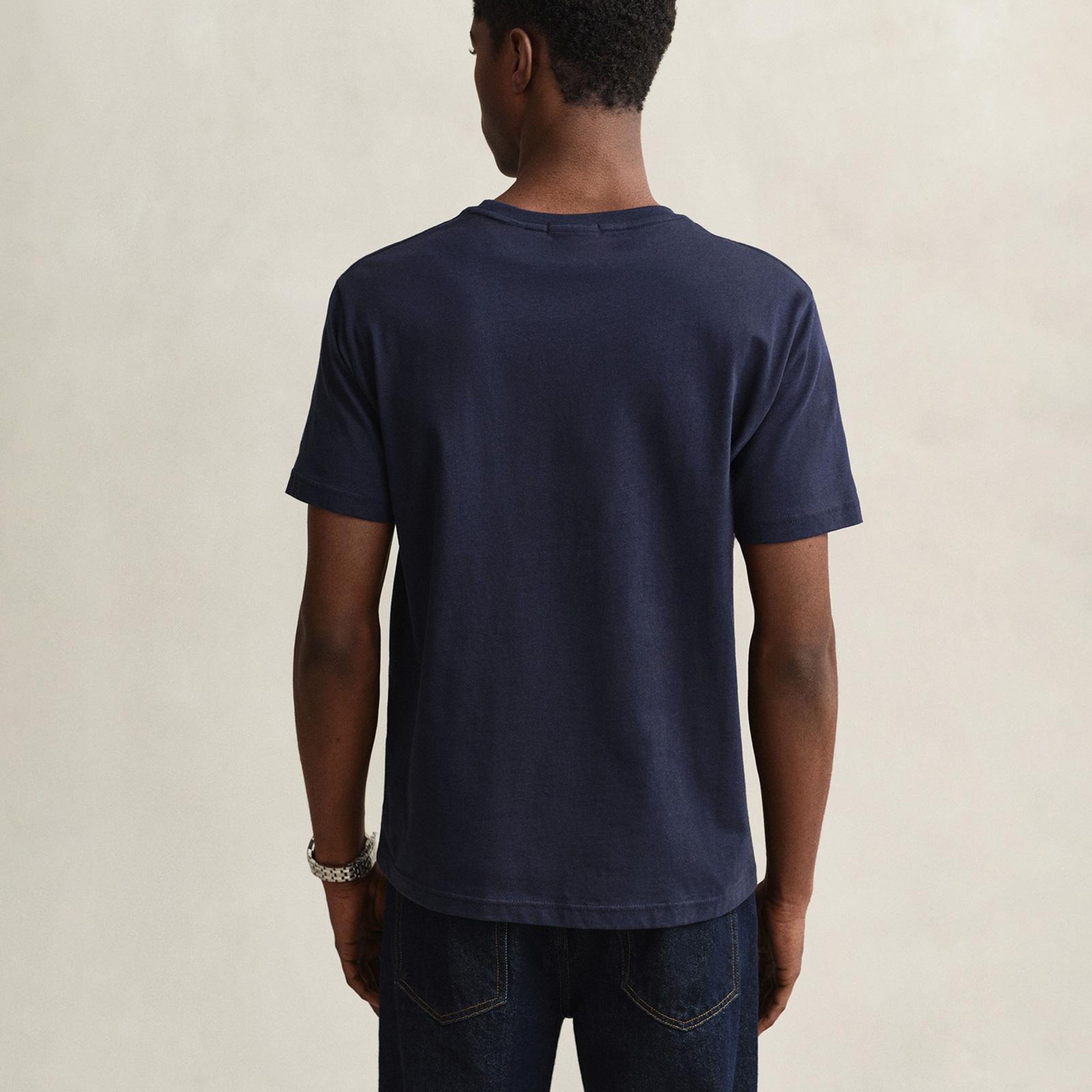 GANT Erkek Lacivert Regular Fit T-Shirt