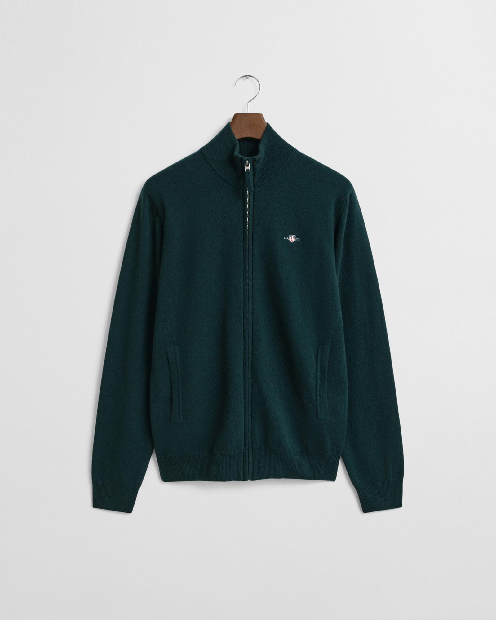 GANT Erkek Yeşil Regular Fit  Yün Hırka