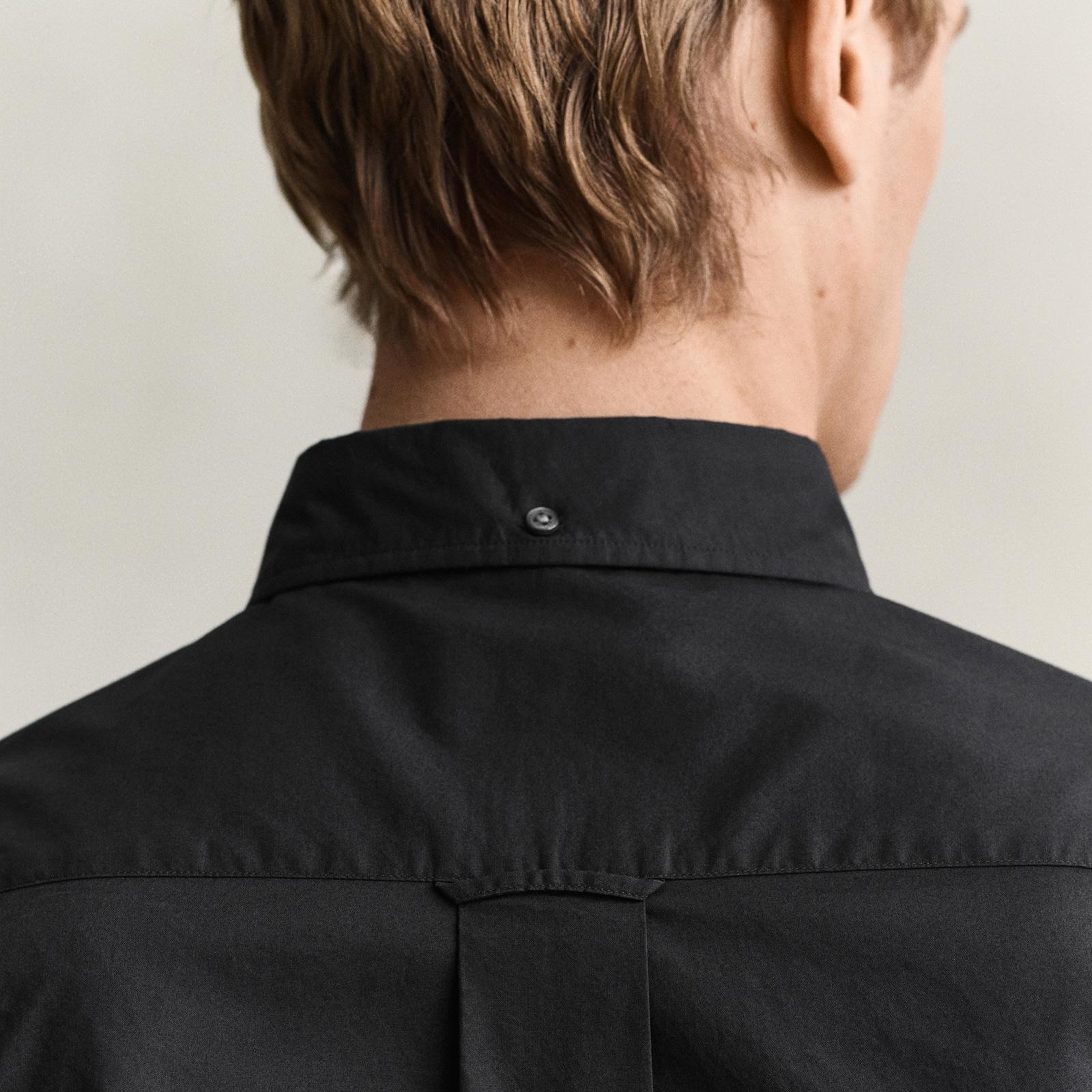 GANT Erkek Siyah Regular Fit Poplin Gömlek